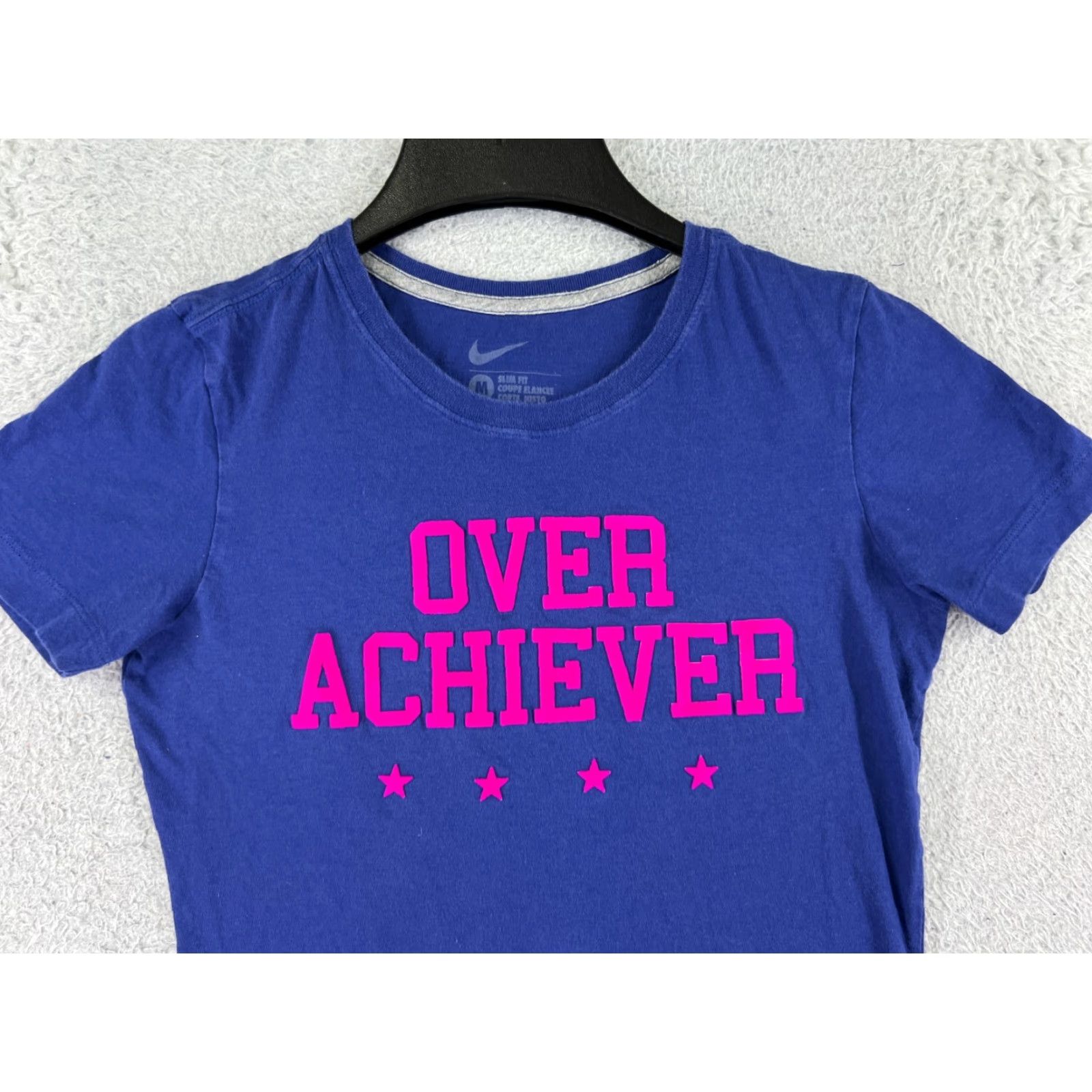Nike Nike T-Shirt Girls Medium Blue Athletic Swoosh Casual Short Sleeve Jersey Beach Surf Skate Size M / US 6-8 / IT 42-44 - 7 Thumbnail
