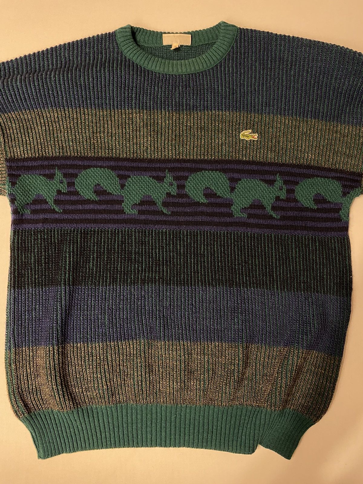 Lacoste × Vintage 90's Rare Vintage Lacoste Sweater soft and pleasant Size US M / EU 48-50 / 2 - 3 Thumbnail