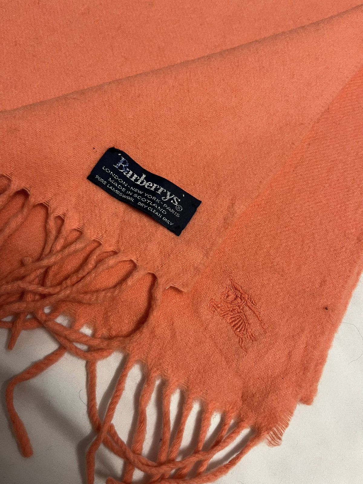 Burberry × Vintage Vintage Burberrys Orange Scarf Size ONE SIZE - 2 Thumbnail