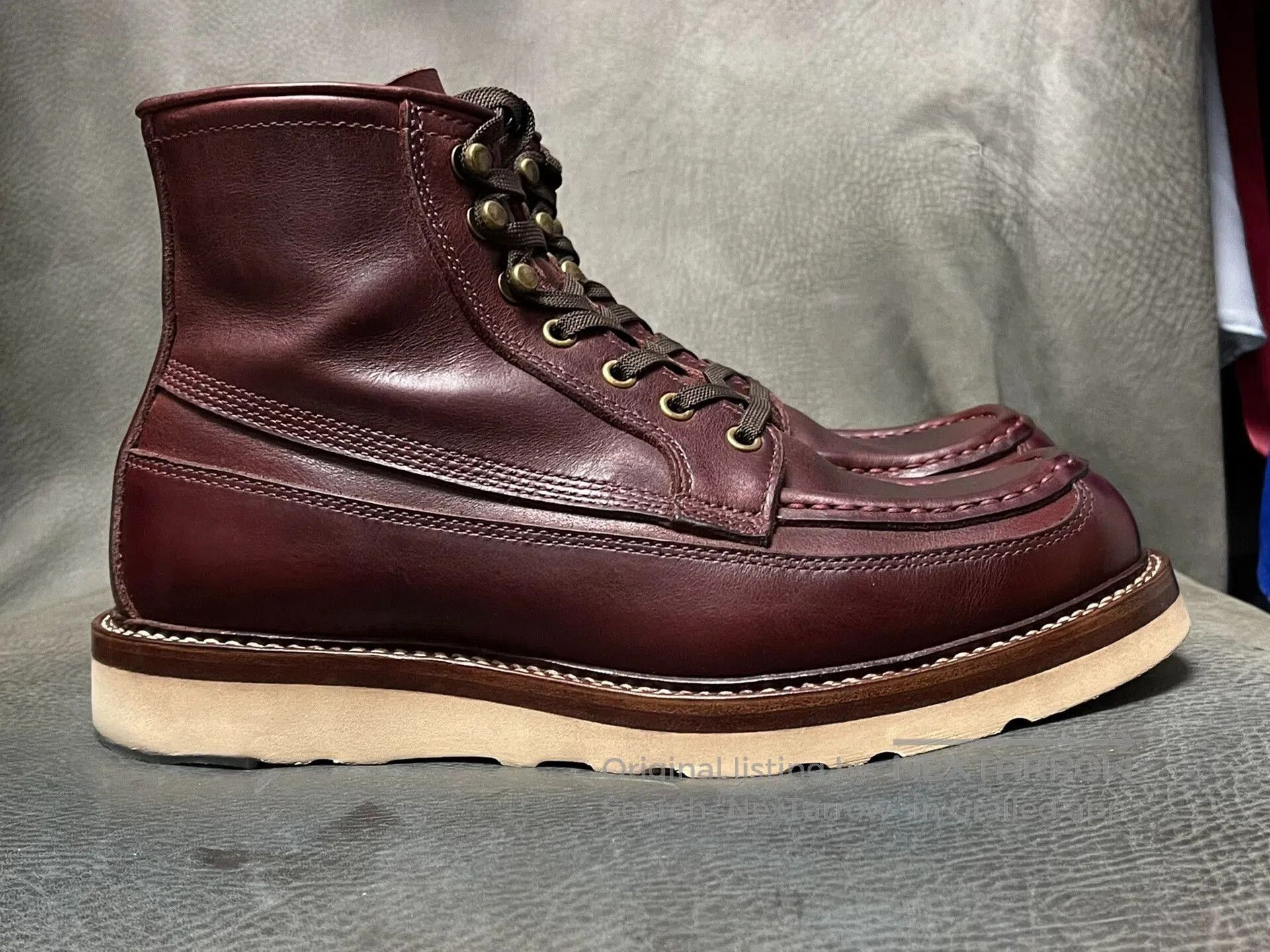 Meister Left Master Custom Burgundy Leather Shoes. Size US 9 / EU 42 - 3 Thumbnail