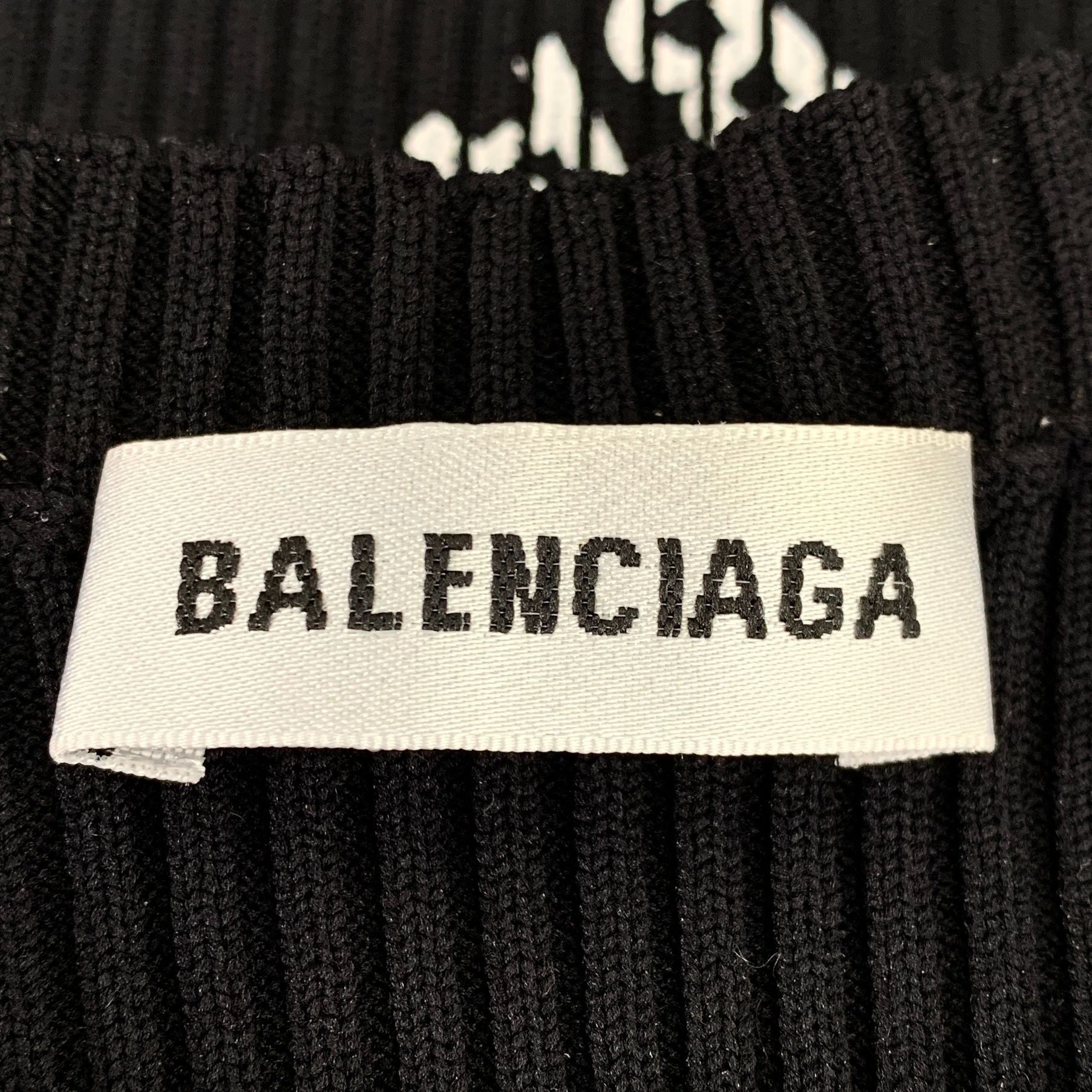 Balenciaga Balenciaga Black Logo Full Print Knit Sweater XS Size 100% P Size XS / US 0-2 / IT 36-38 - 2 Thumbnail