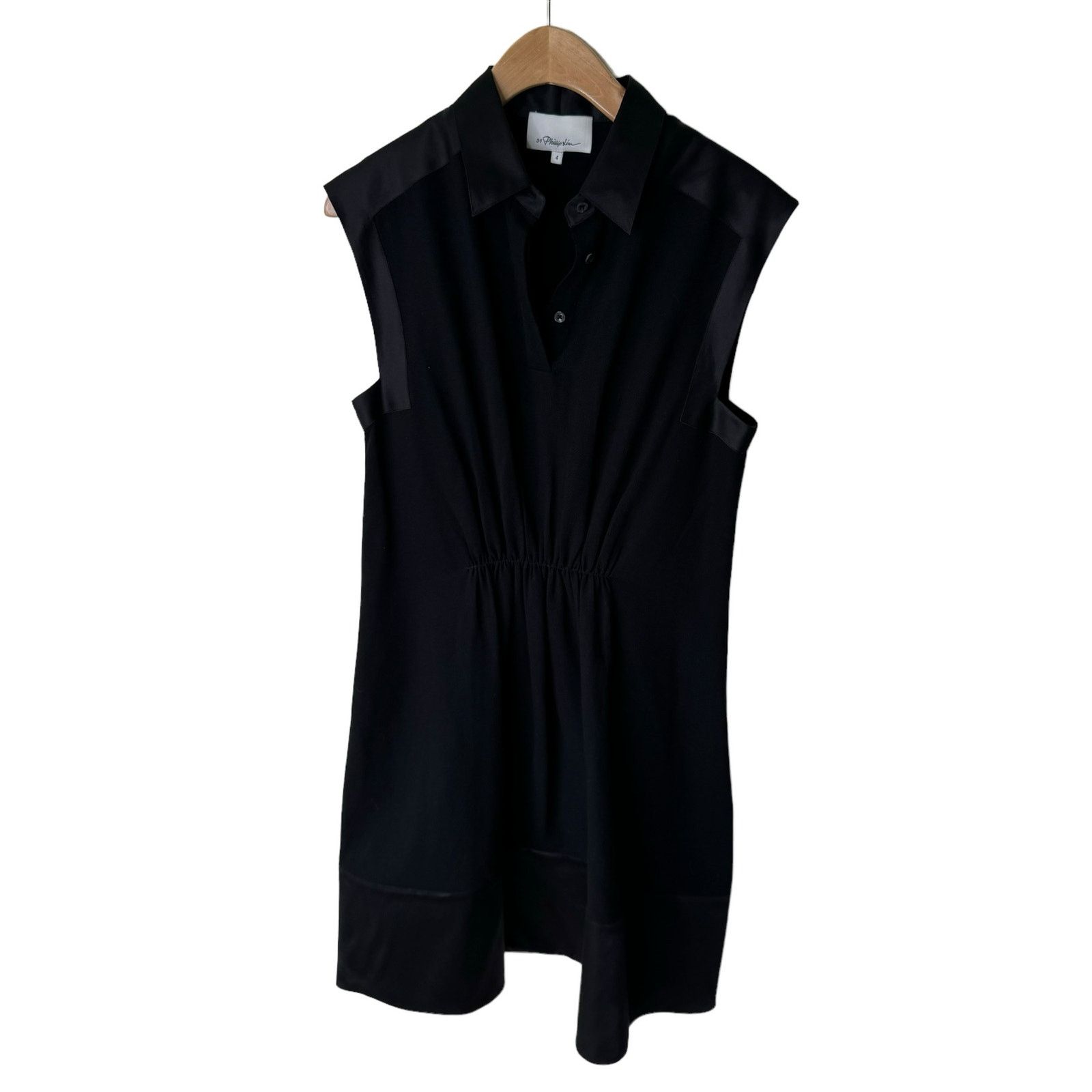 3.1 Phillip Lim 3.1 Phillip Lim Line Silk Collared Sleeveless Mini Dress Size S / US 4 / IT 40 - 1 Thumbnail