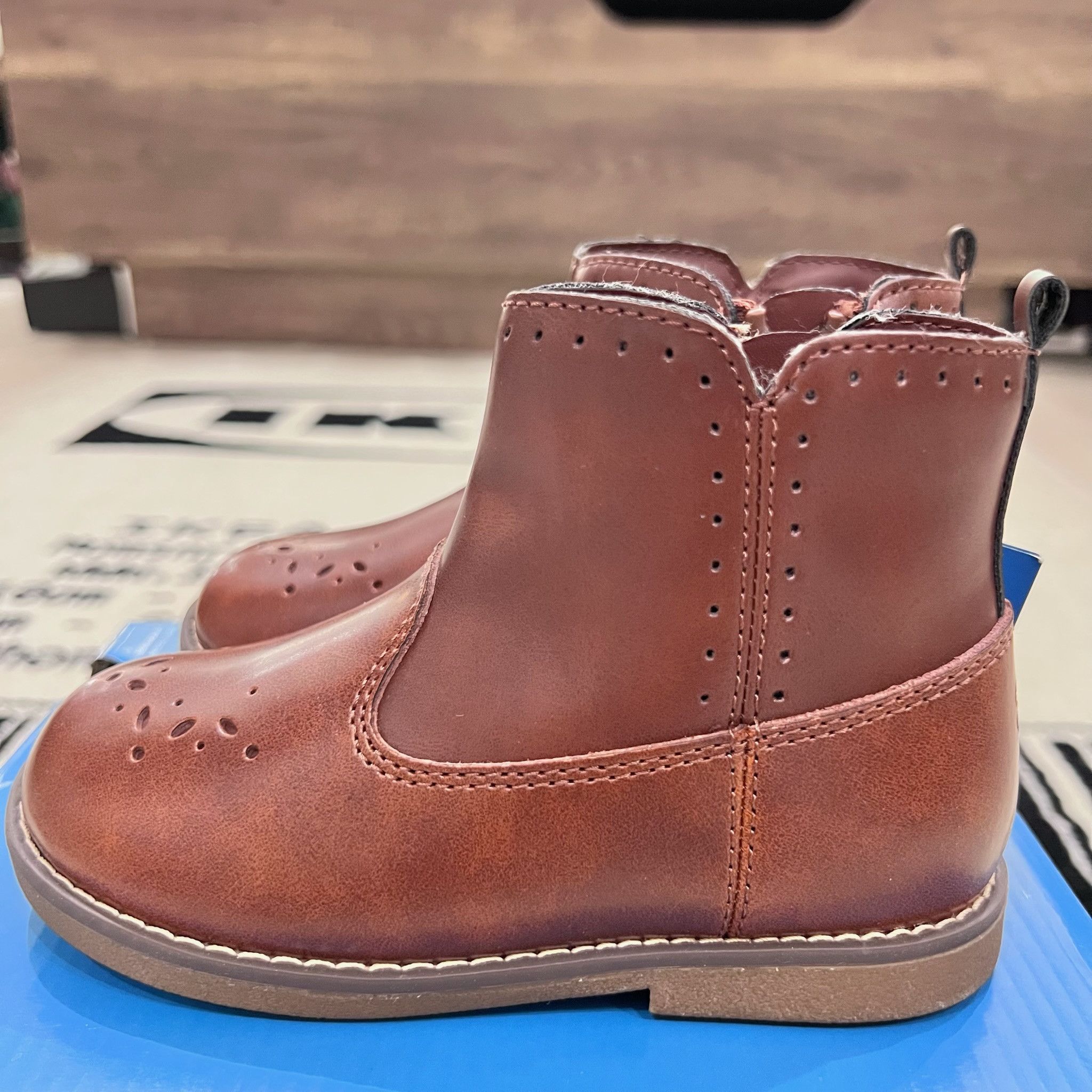 Other Stride Rite Stella Leather Boots Slip On - Cedar Size US 9 / EU 42 - 3 Thumbnail