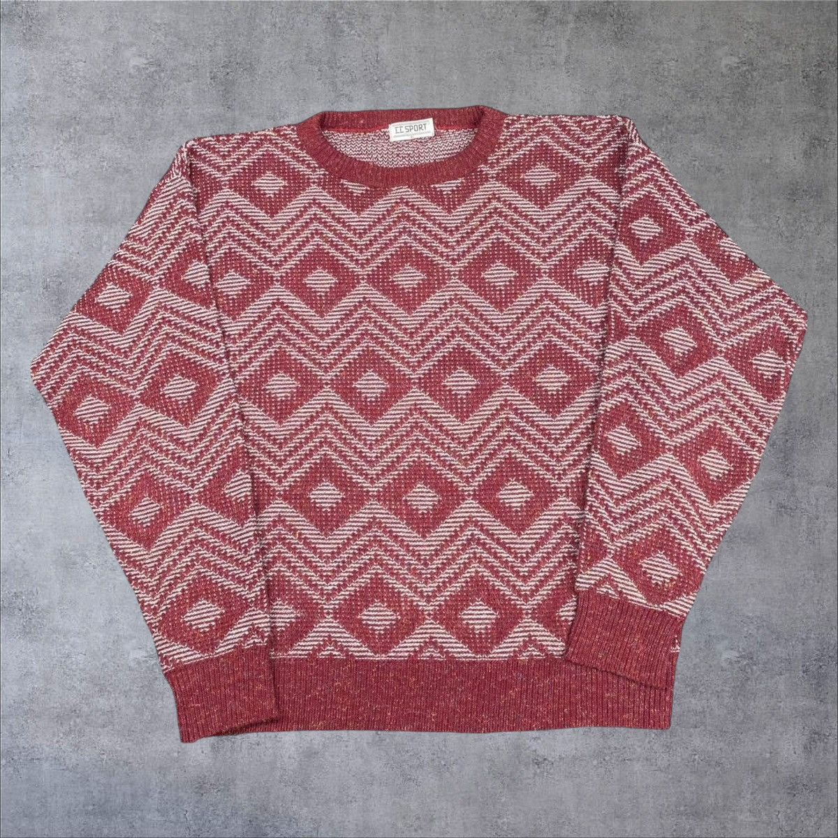 Vintage 1980s Vintage Maroon Sweater Size US XL / EU 56 / 4 - 1 Thumbnail