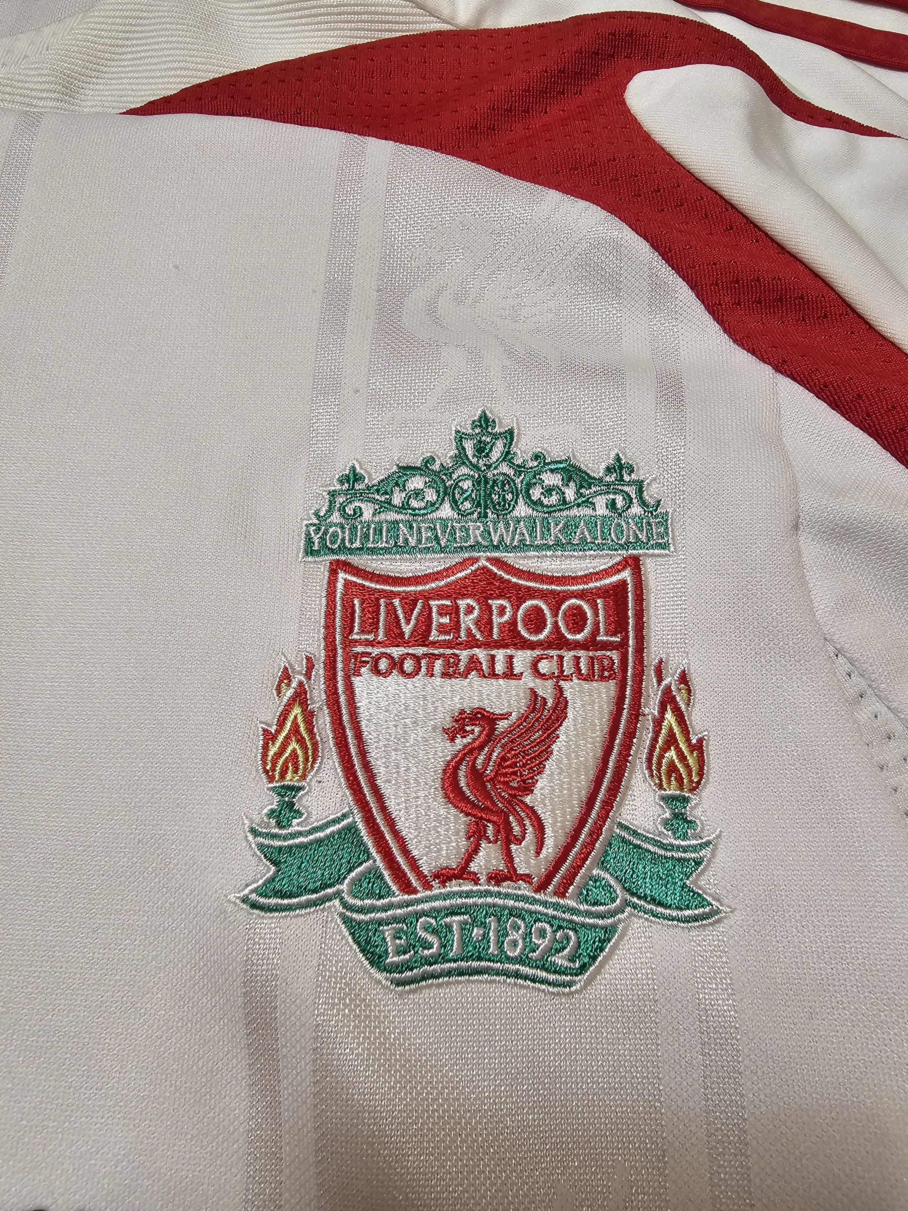 Adidas LIVERPOOL 2007 2008 AWAY FOOTBALL SHIRT SOCCER JERSEY Size US S / EU 44-46 / 1 - 4 Thumbnail