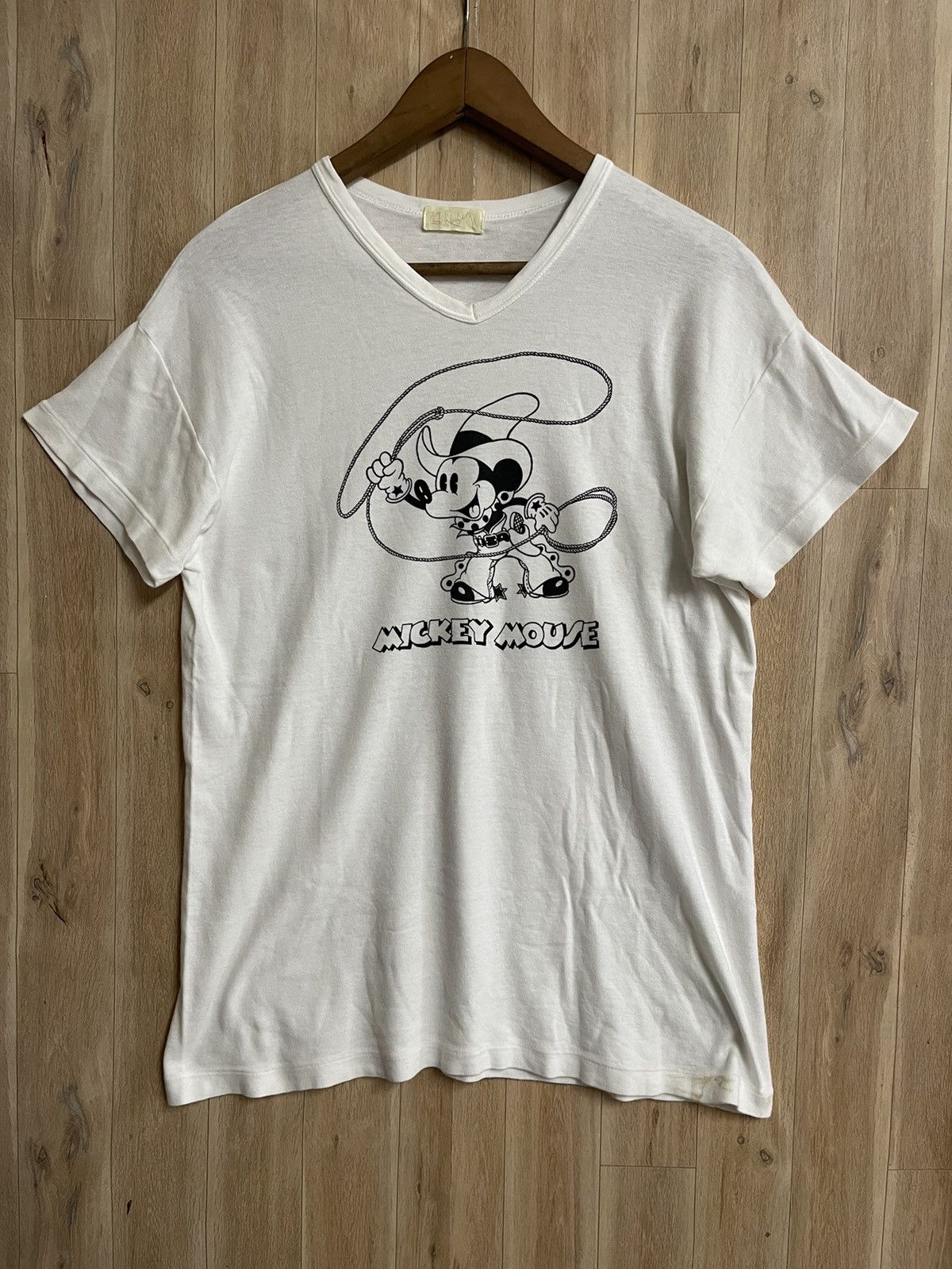 Mickey Mouse True Vintage 70’s Mickey Mouse Cowboy T shirt L Rare Punk Size US L / EU 52-54 / 3 - 1 Thumbnail