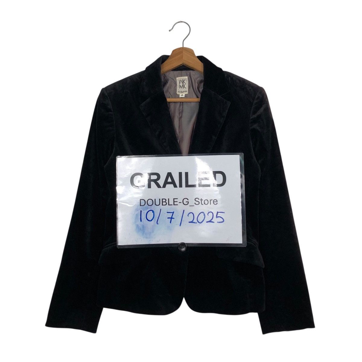 Michel Klein 📌Vintage Cropped Biker Jacket Michel Klein Paris Size M / US 6-8 / IT 42-44 - 1 Thumbnail