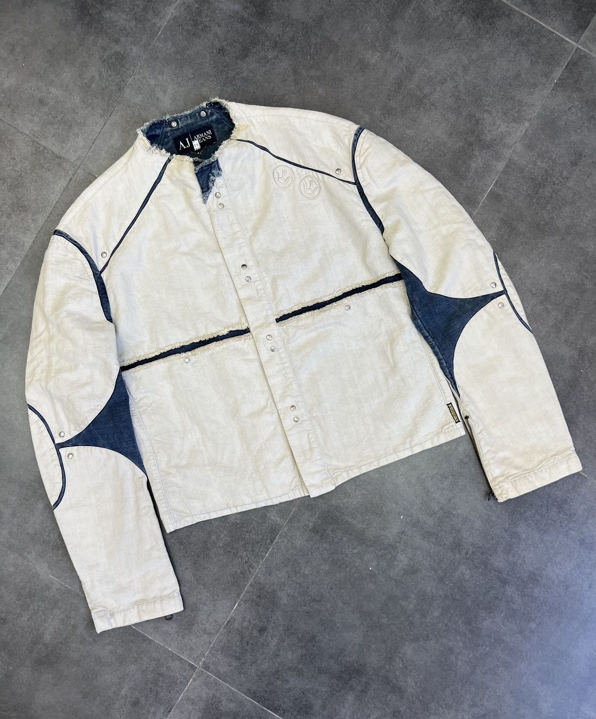 Emporio Armani Archive 2 sides Armani Jeans Vintage Hemp Denim Jacket Size US L / EU 52-54 / 3 - 4 Thumbnail