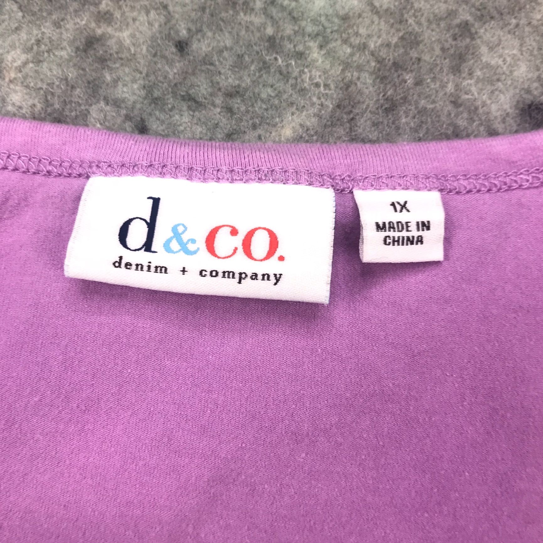 Denim & Co. VINTAGE Denim & Co. Tank Top Shirt Women 1X Purple Cotton Spandex Jersey Sleeveless Casual 90s Event Mens Womens? Size XL / US 12-14 / IT 48-50 - 3 Thumbnail