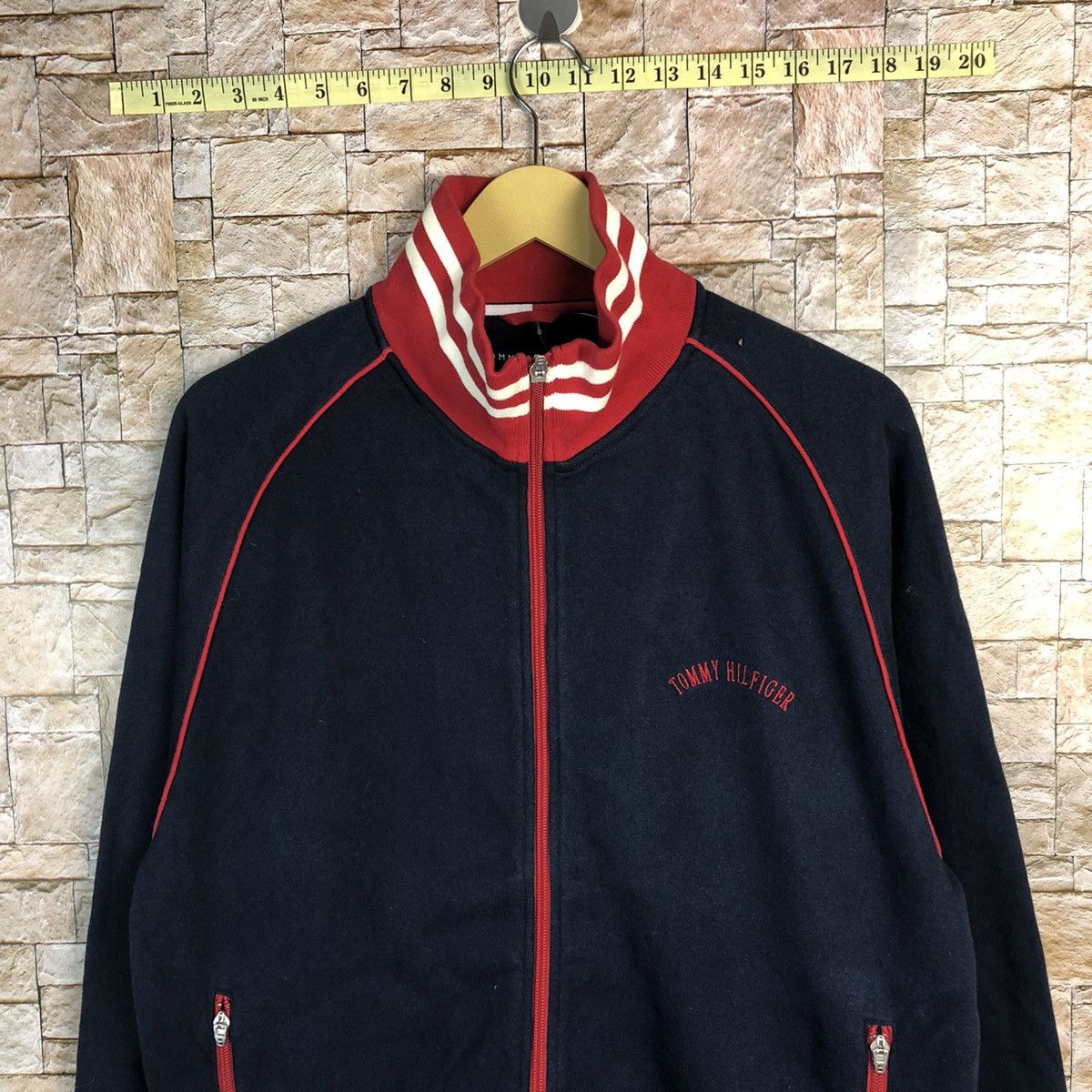 Tommy Hilfiger Tommy Hilfiger Dark Blue Red Jacket varsity #A384 Size US M / EU 48-50 / 2 - 2 Thumbnail