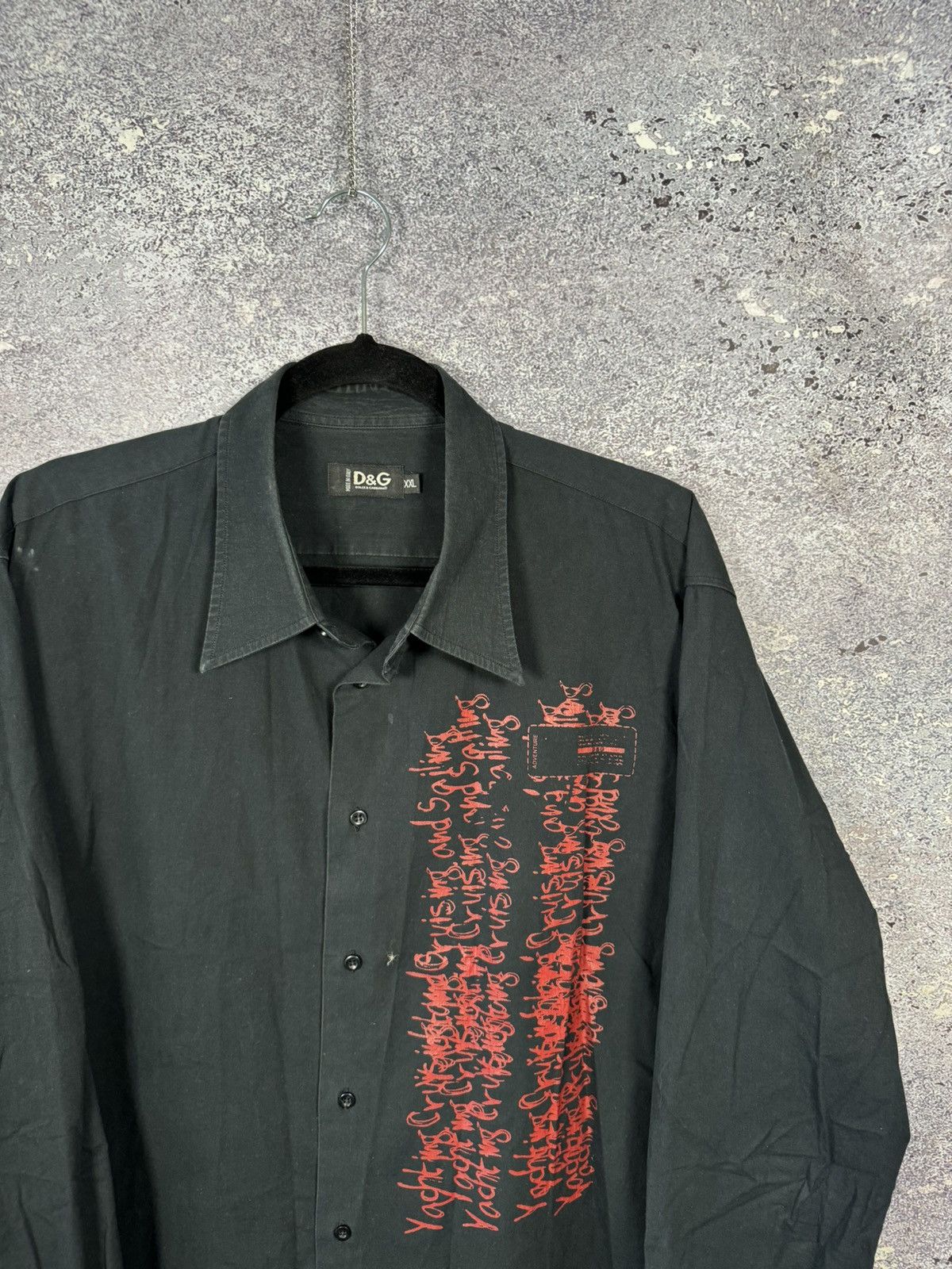 Dolce & Gabbana × Vintage Dolce & Gabbana Latest Printed Shirt Button Up Black Shirt Size US XXL / EU 58 / 5 - 2 Thumbnail