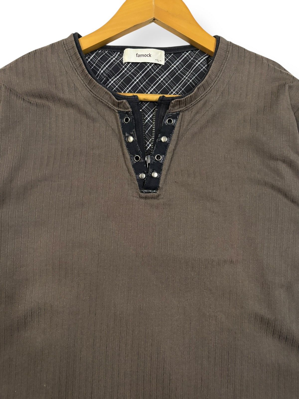 Vintage Vintage Japanese Brand Famock Ribbed Long Sleeve Henley Tees Size US M / EU 48-50 / 2 - 5 Thumbnail