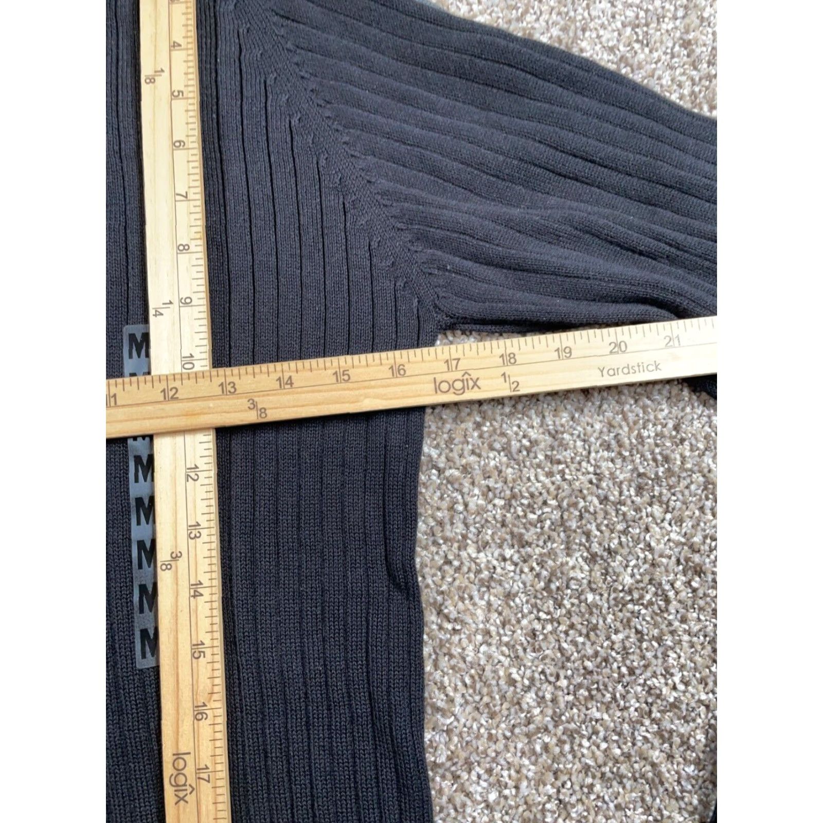 Vintage VINTAGE Extreme Gear Sweater Shirt Adult Medium Black Striped Knit 1/4 Zip 90s Hipster Slim Fit Mens Size US M / EU 48-50 / 2 - 6 Thumbnail