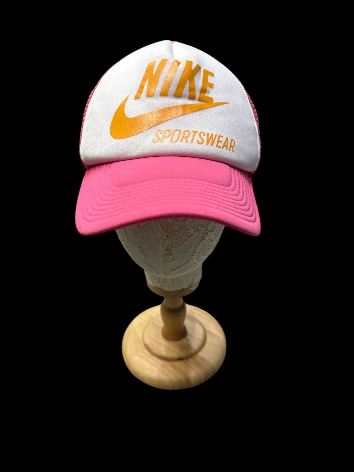 Nike × Vintage VINTAGE NIKE SPELL OUT TRUCKER SNAP BUTTON CAP Size ONE SIZE - 3 Thumbnail