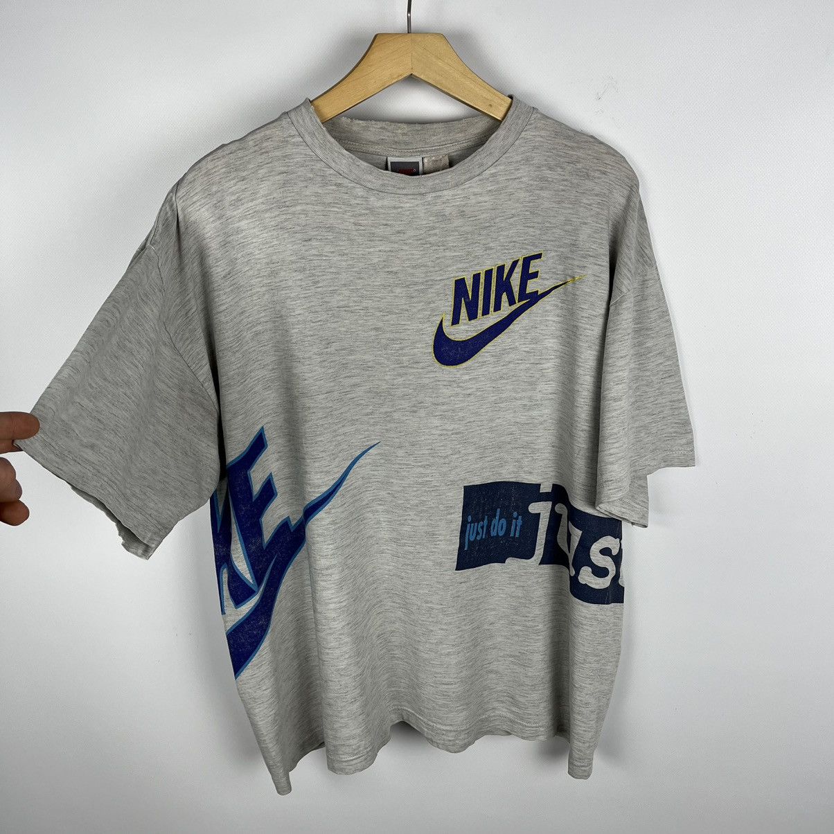 Nike Vintage Nike rare USA multi-logo y2k tee 90’s Size US M / EU 48-50 / 2 - 7 Thumbnail