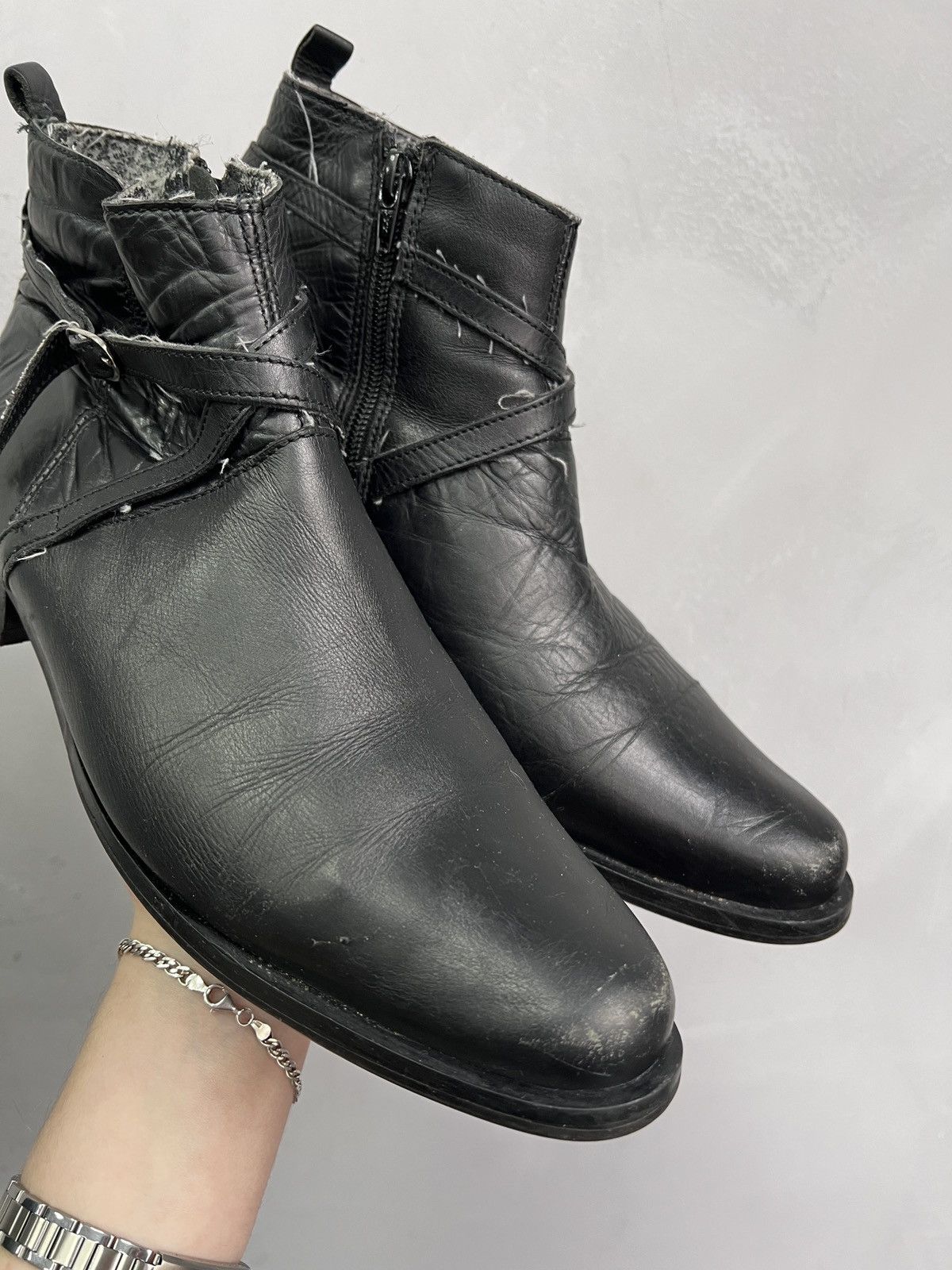 Other Leather Boots Black Streetwear Guidi Style y2k Size US 9 / EU 42 - 3 Thumbnail