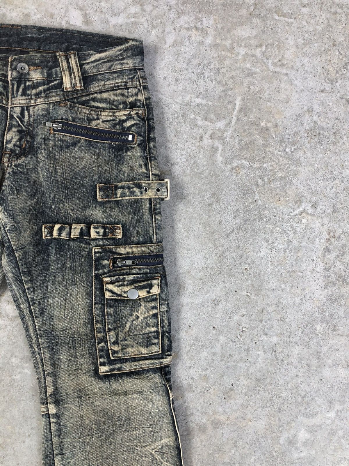 semanticdesign Semantic Design Flared Jeans Multipocket Mudwash Distressed Size US 30 / EU 46 - 5 Thumbnail