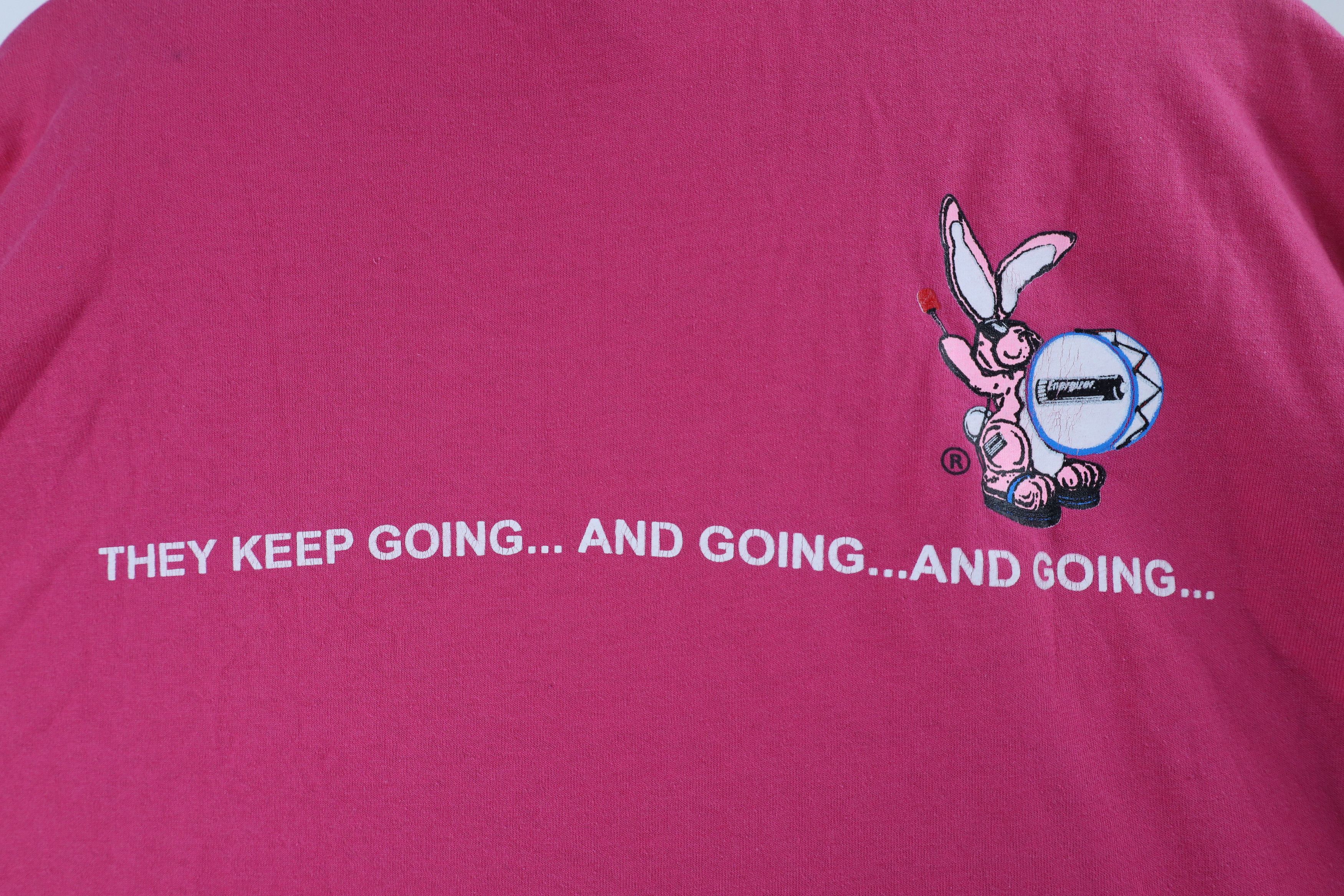Vintage Vintage 90s Bunny Battery Short Sleeve T-Shirt Pink Size US XL / EU 56 / 4 - 10 Thumbnail