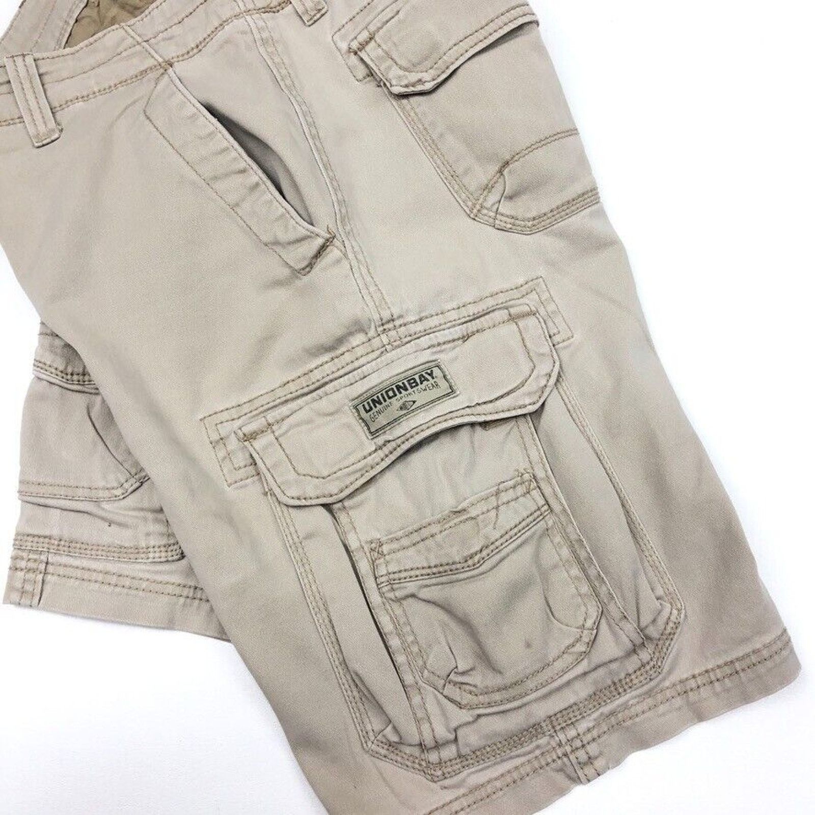 UNIONBAY × Vintage Union Bay Tan Light Brown Cargo Shorts size 34 Streetwear Size US 34 / EU 50 - 2 Thumbnail