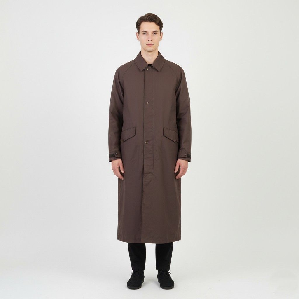 Vintage Target Dry Men L Coat Brown Long Full Zipper 0282 Size US L / EU 52-54 / 3 - 1 Thumbnail