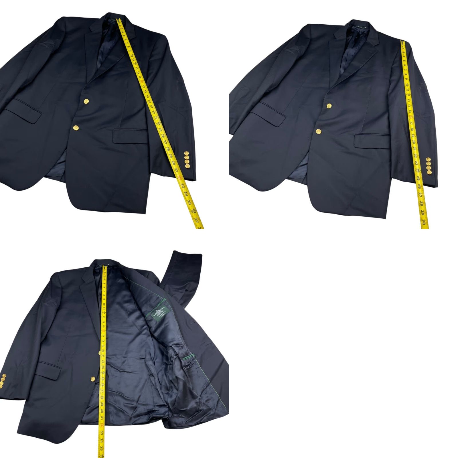 Brooks Brothers Brooks Brothers Country Club Blazer Two Button Navy Wool 100% Medium/42L Mens Madison Gold Button Navy • USA • 48L Size 42R - 9 Thumbnail
