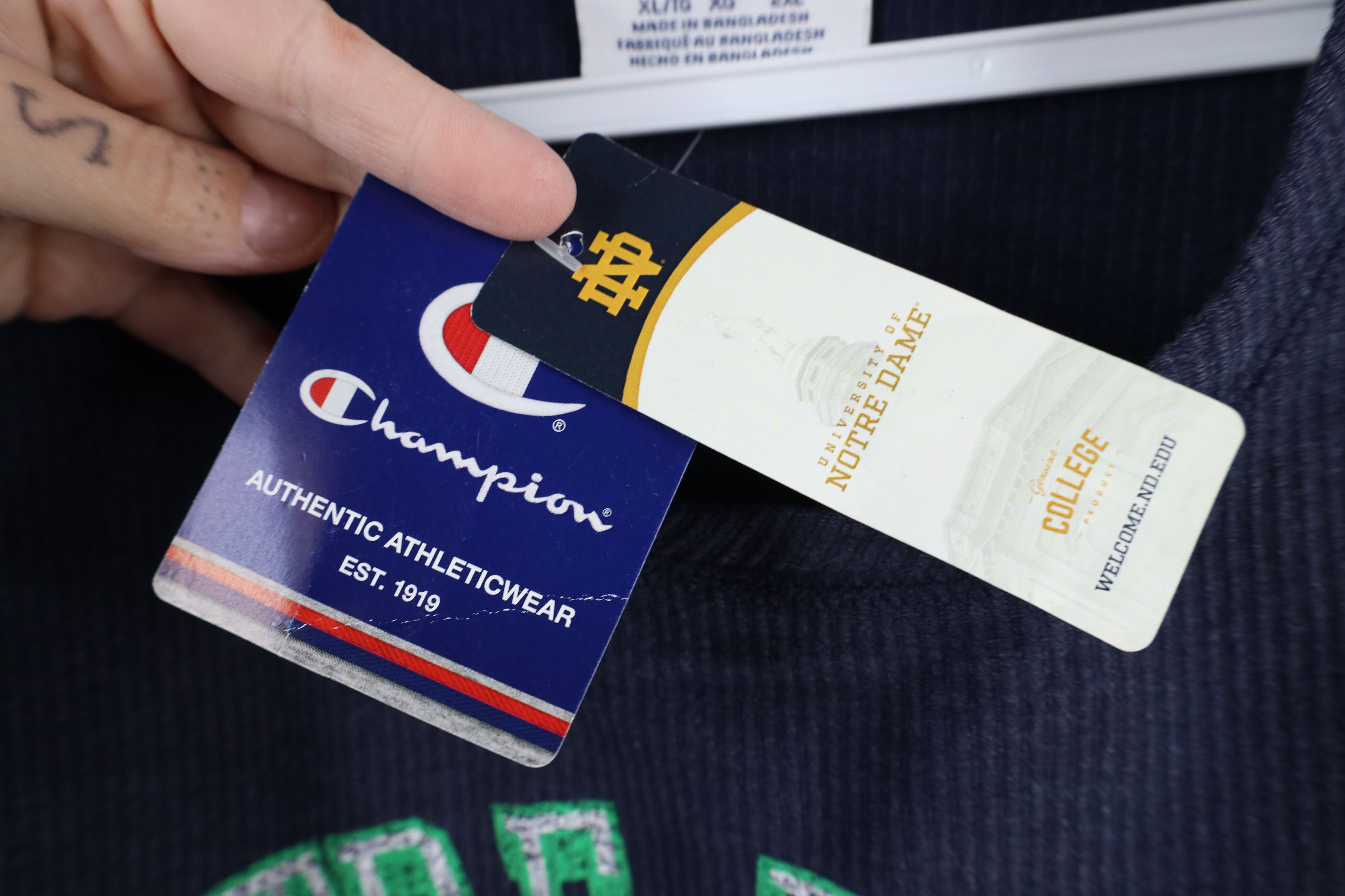 Champion × Vintage Deadstock Vintage Champion University Ribbed Knit T-Shirt Size US XL / EU 56 / 4 - 8 Thumbnail