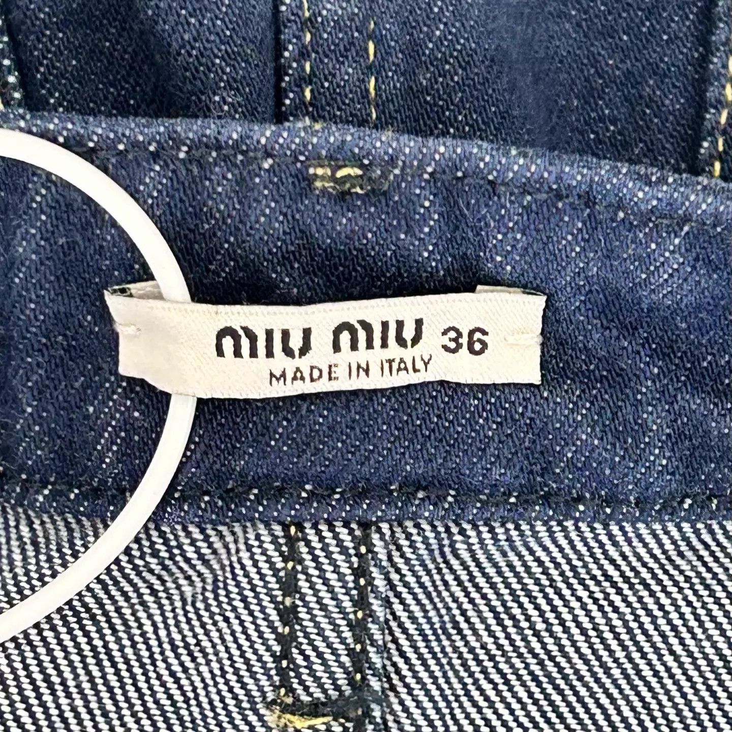 Miu Miu Miu Miu Printed Denim Blue Mini Skirt Size 25" / US 0 / IT 36 - 3 Thumbnail
