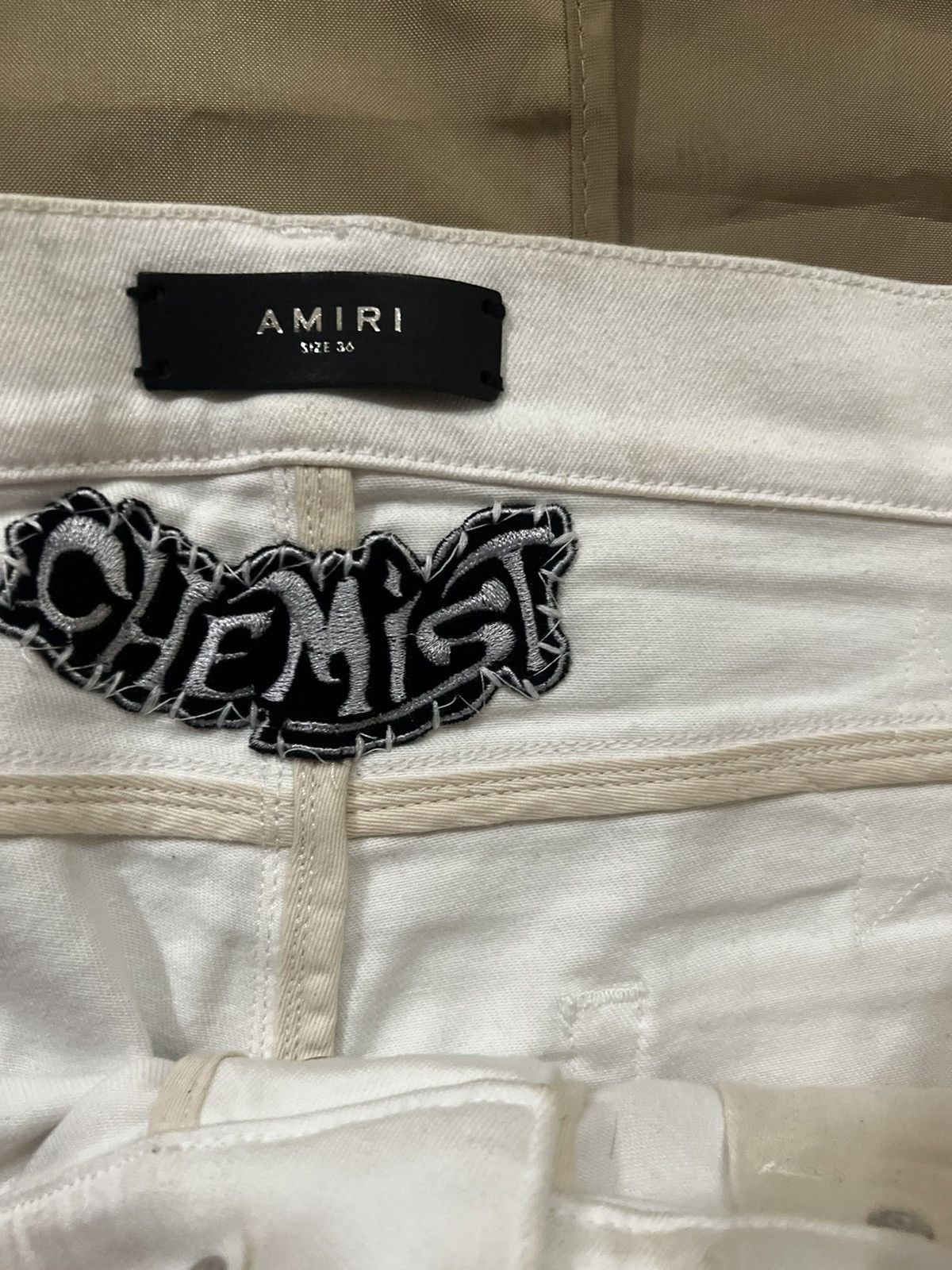 Amiri Amiri x Chemist White Star Patch Jeans size 36 $2500 Size US 36 / EU 52 - 3 Thumbnail