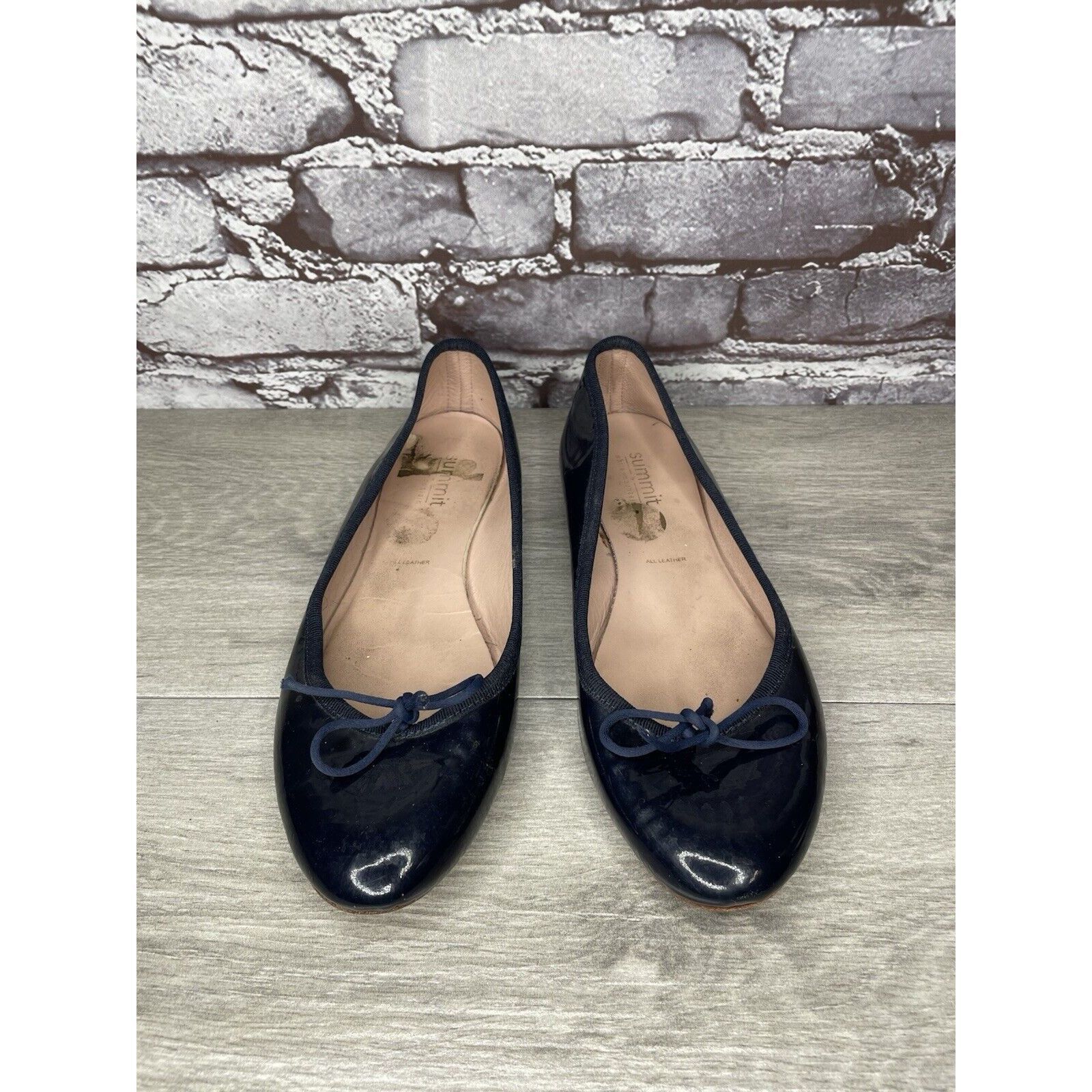 Summit Clothing Summit White Mountain Navy Blue Patent Bow Ballet Flats Wome Size US 8.5 / IT 38.5 - 9 Thumbnail