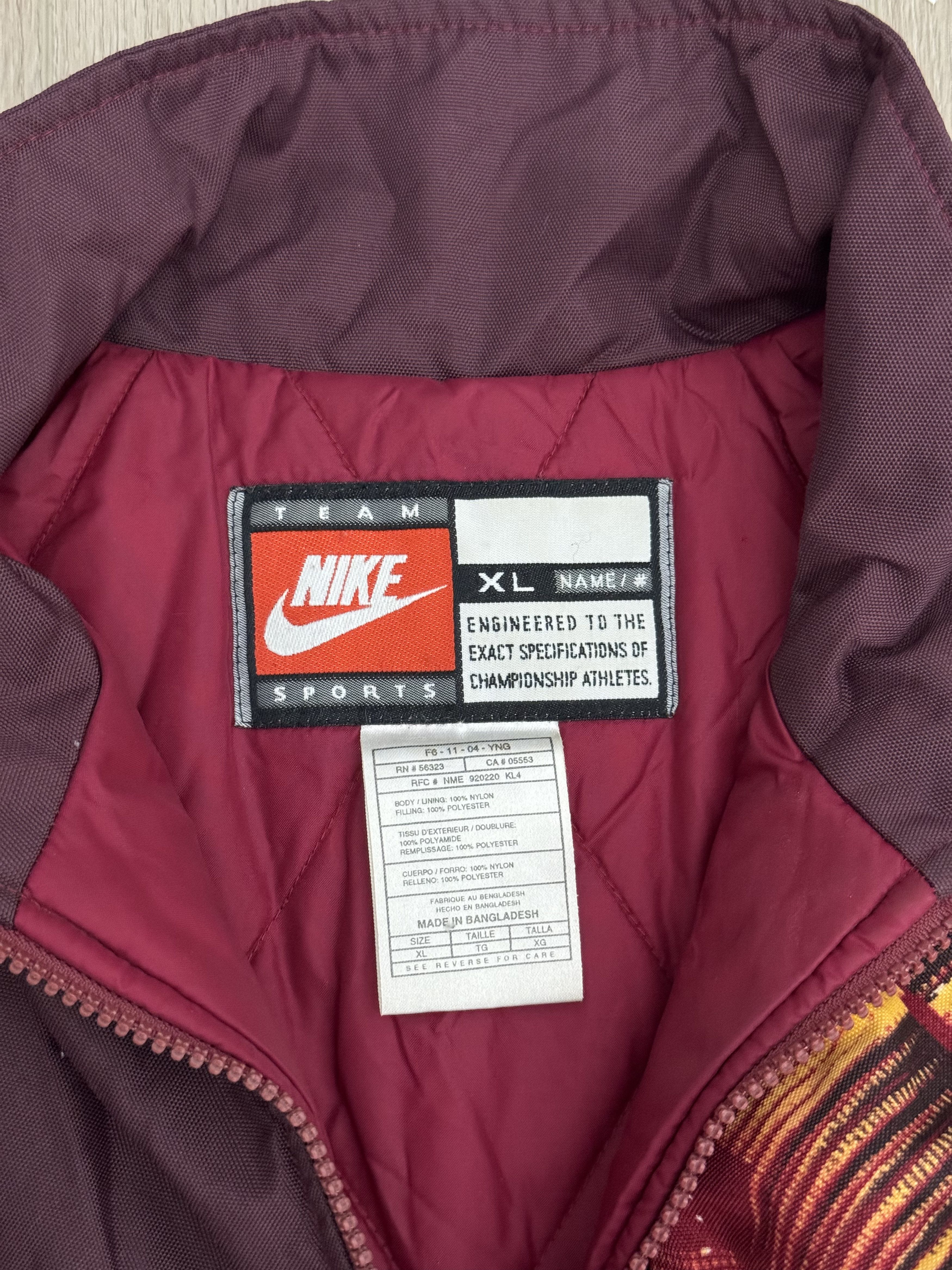 Nike × Vintage 90s NIKE FLORIDA STATE SEMINOLES PUFFER JACKET SMALL CHECK Size US XL / EU 56 / 4 - 2 Thumbnail