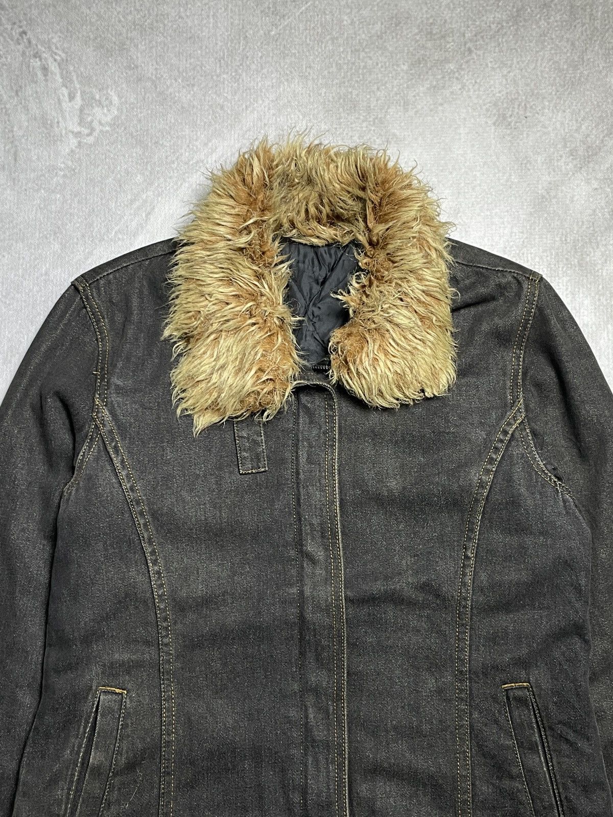 Japanese Brand 2000’s El.Road - Vkei Style Trim Fur Jacket Size US M / EU 48-50 / 2 - 4 Thumbnail