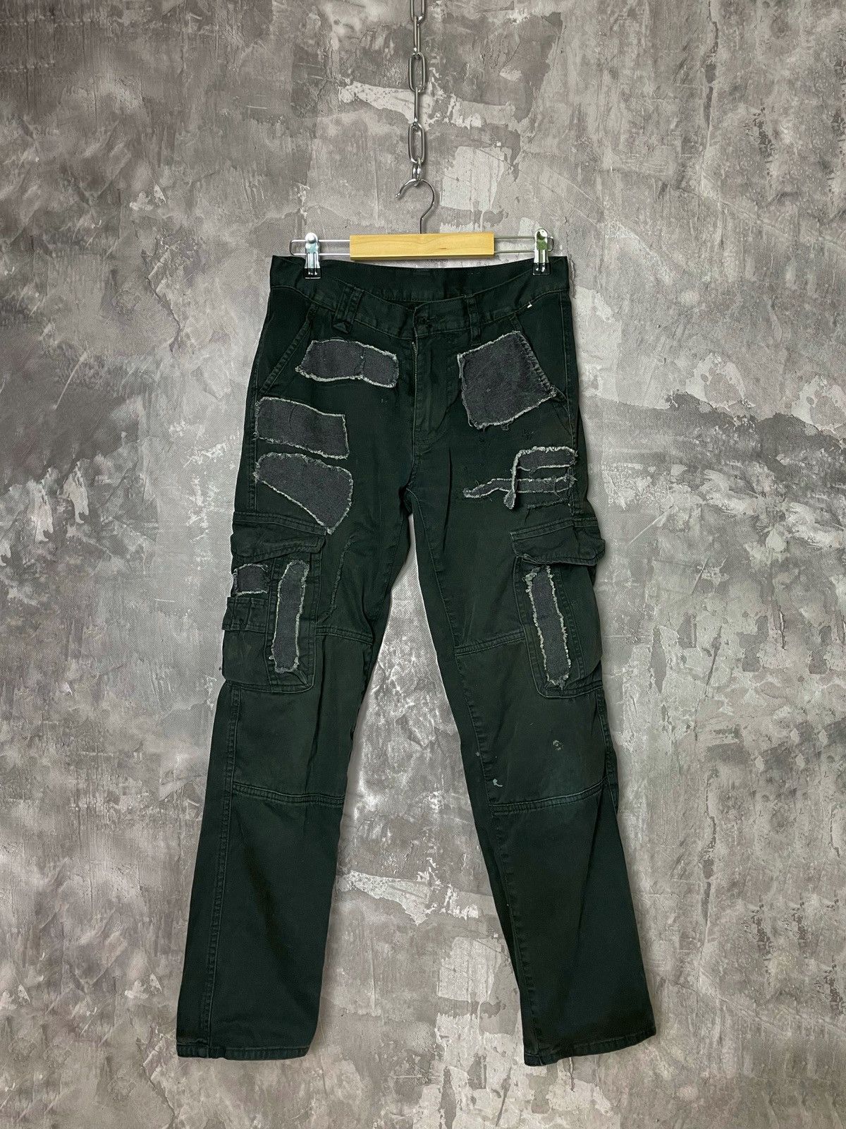 Japanese Brand Vintage Cargo Pant Patchwork y2k affliction Style Size US 29 - 1 Thumbnail