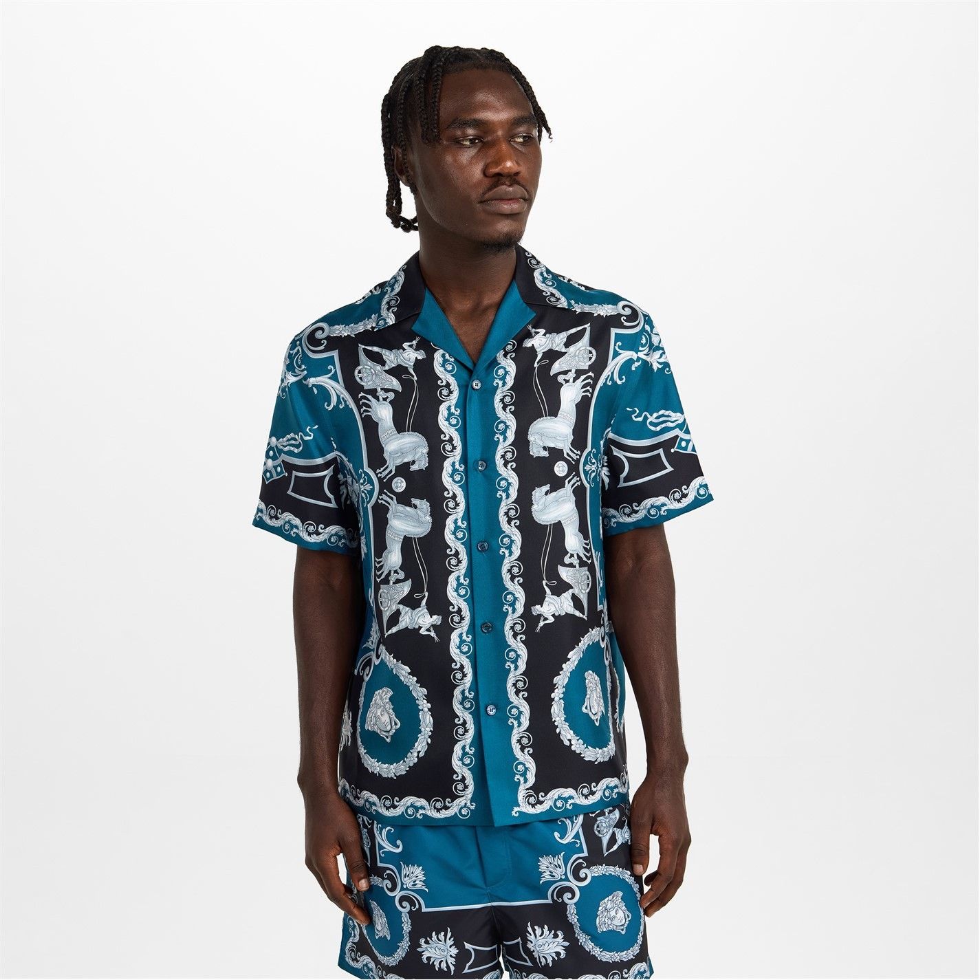 Versace o1g2r1mq0526 Short Sleeve Short Patterned Shirt Multicolor Size US M / EU 48-50 / 2 - 3 Thumbnail
