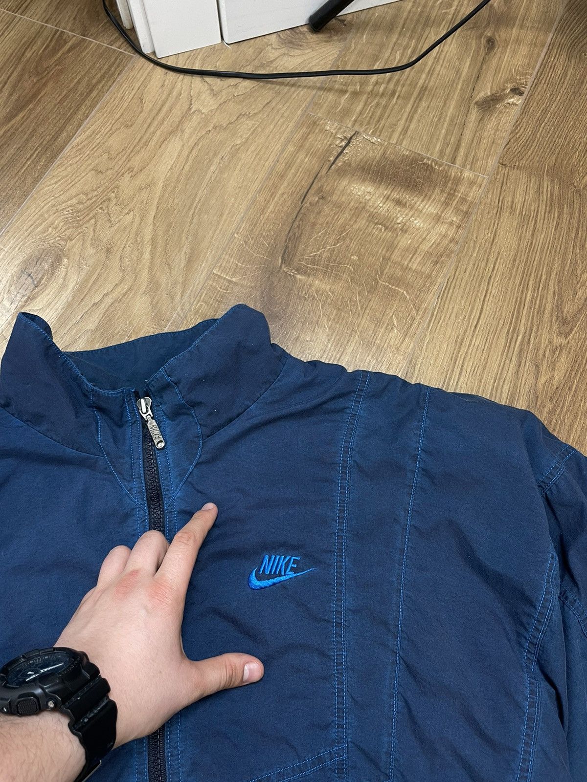 Nike Vintage Nike 90’s Y2K Big Logo Drill Nylon Bomber Jacket Size US M / EU 48-50 / 2 - 10 Thumbnail