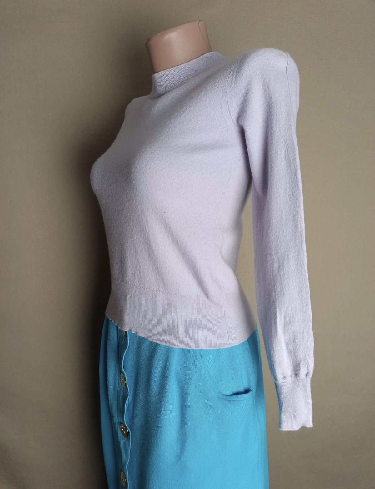 Burberry BURBERRY Merino Wool Light Purple Sweater XS Size XS / US 0-2 / IT 36-38 - 4 Thumbnail