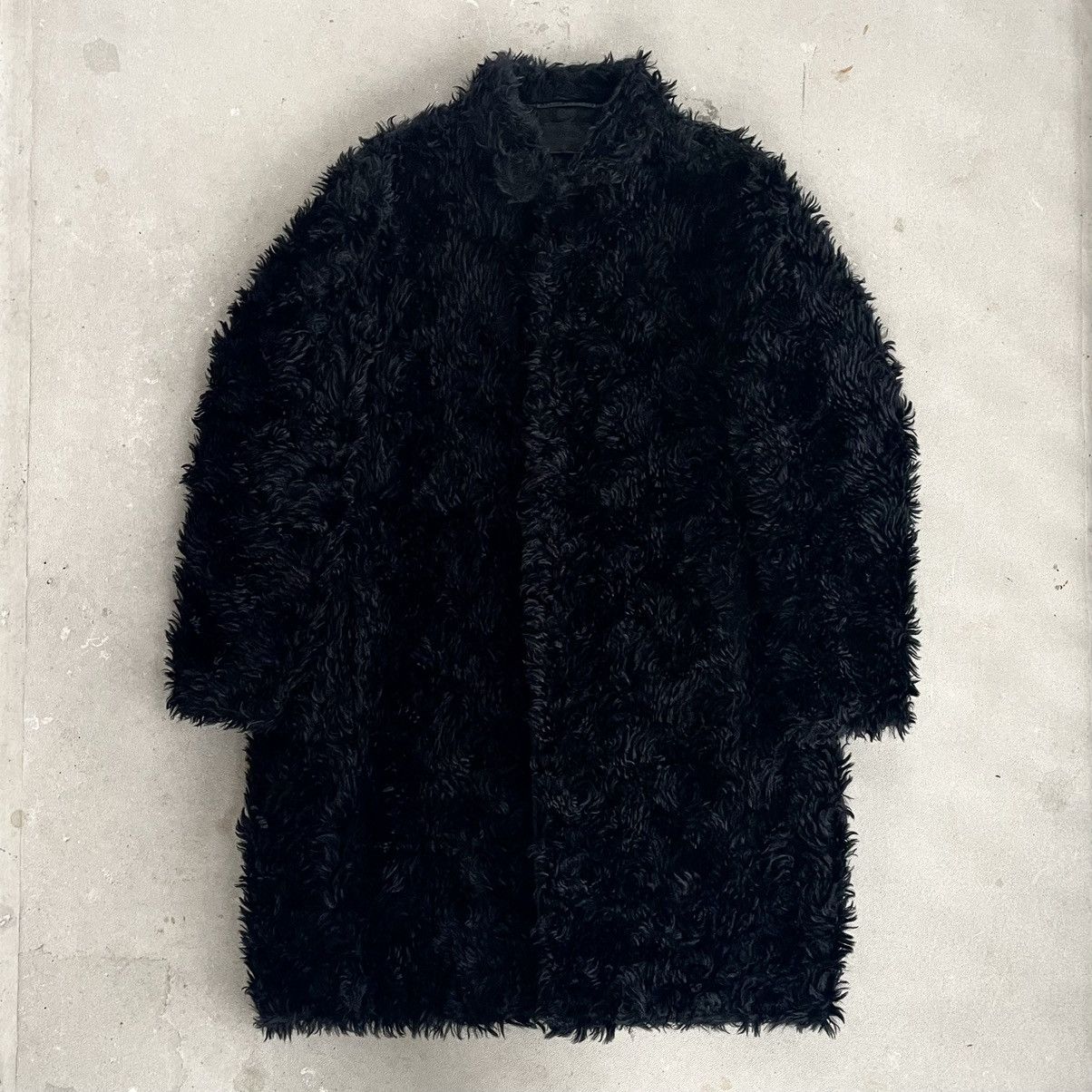 image of Prada Mohair Fur Coat in Black, Men's (Size XL)