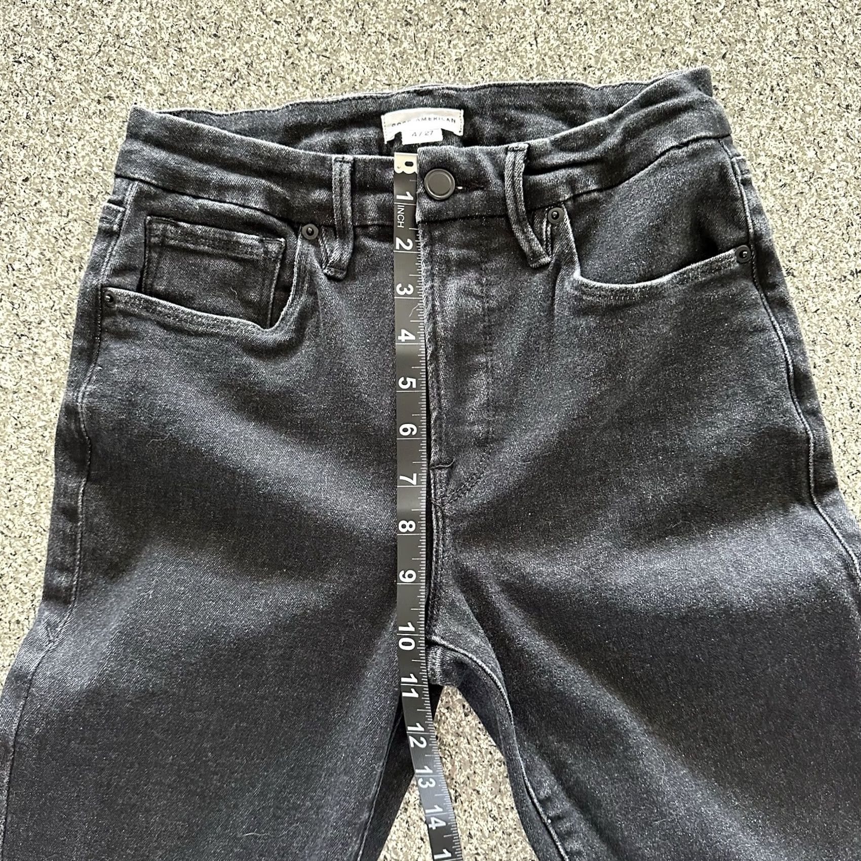 Good American Good American Jeans Womens 4 27x25 Mid Rise Straight Black Jeans Size 27" / US 4 / IT 40 - 8 Thumbnail