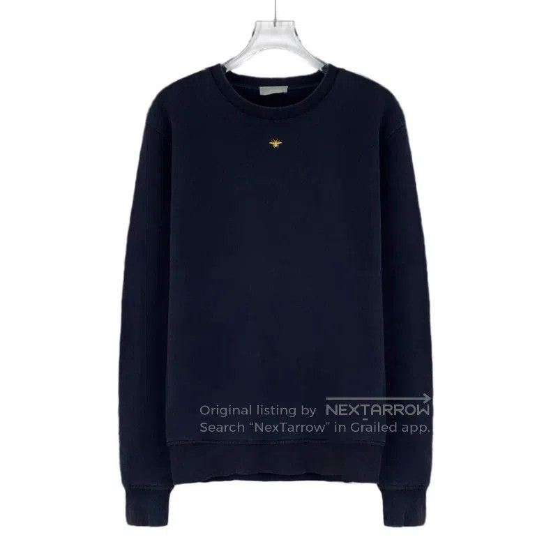 Dior Dior Black bee embroidered cotton round-neck long-sleeved Size US M / EU 48-50 / 2 - 1 Thumbnail