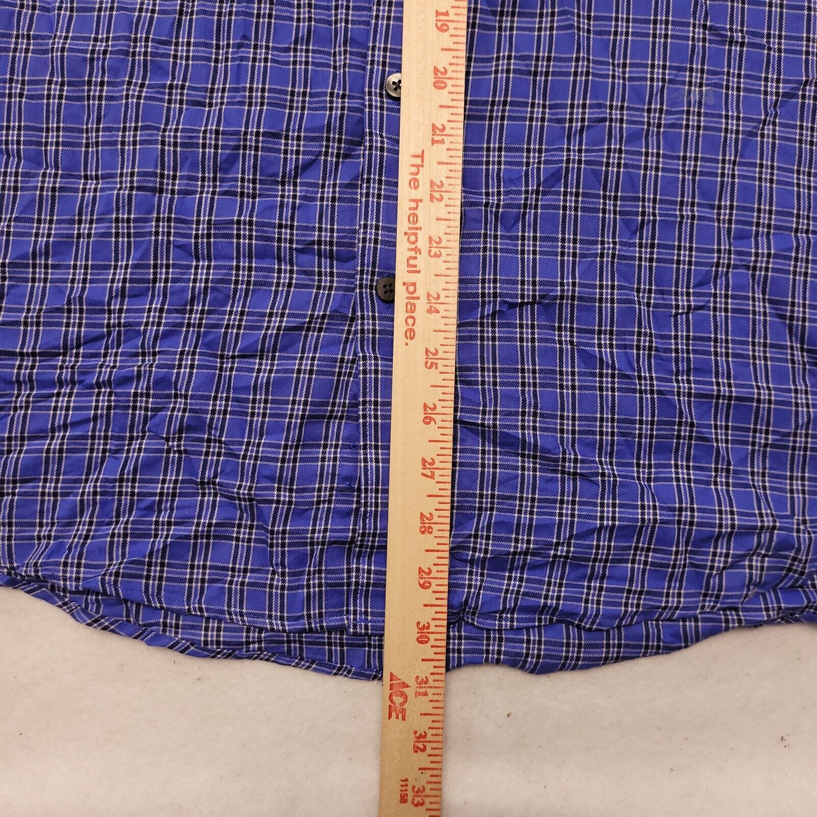 Van Heusen Van Heusen Tartan Flannel Shirt Mens Size Medium Blue White Size US M / EU 48-50 / 2 - 8 Thumbnail