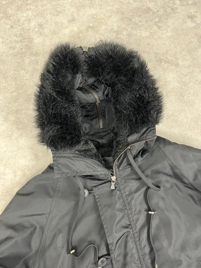 Versace AW2003 Versace Black Fur Zip Hood Aviator Bomber Jacket Size US L / EU 52-54 / 3 - 6 Thumbnail