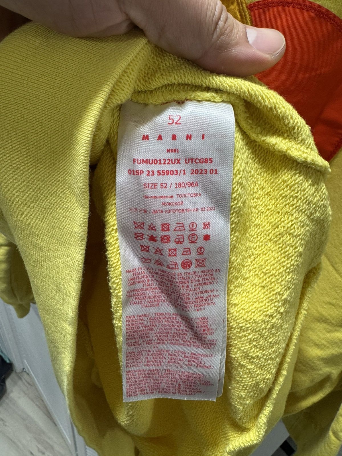 Marni × No Vacancy Inn Marni x No Vacancy Hoodie (Yellow) Size US XL / EU 56 / 4 - 4 Thumbnail