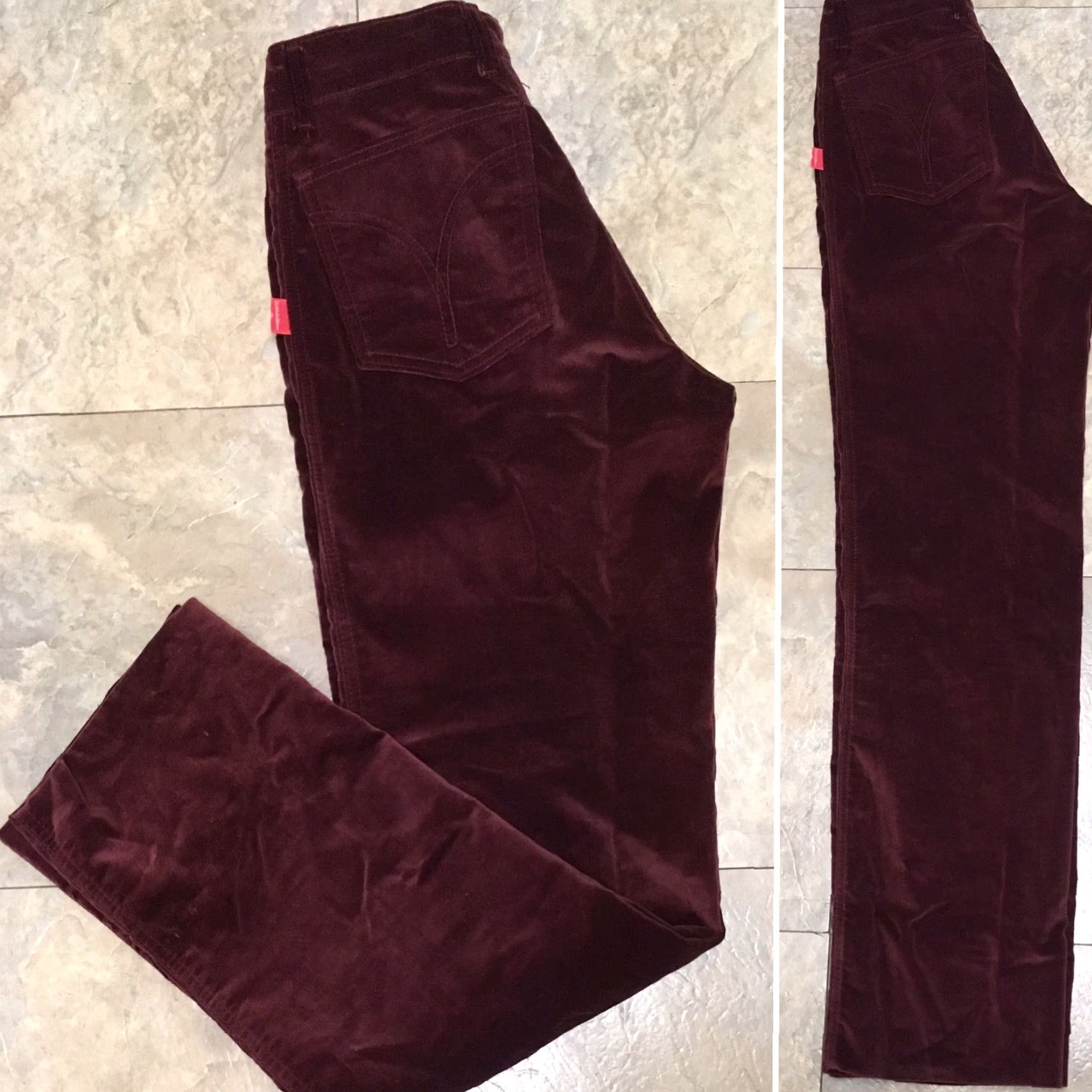 Ferrari VINTAGE Ferrari Velveteen High Waist Pants 27" Waist Sz 40 1970s Disco Brown 100% Cotton Velveteen Mens Size 27" / US 4 / IT 40 - 5 Thumbnail