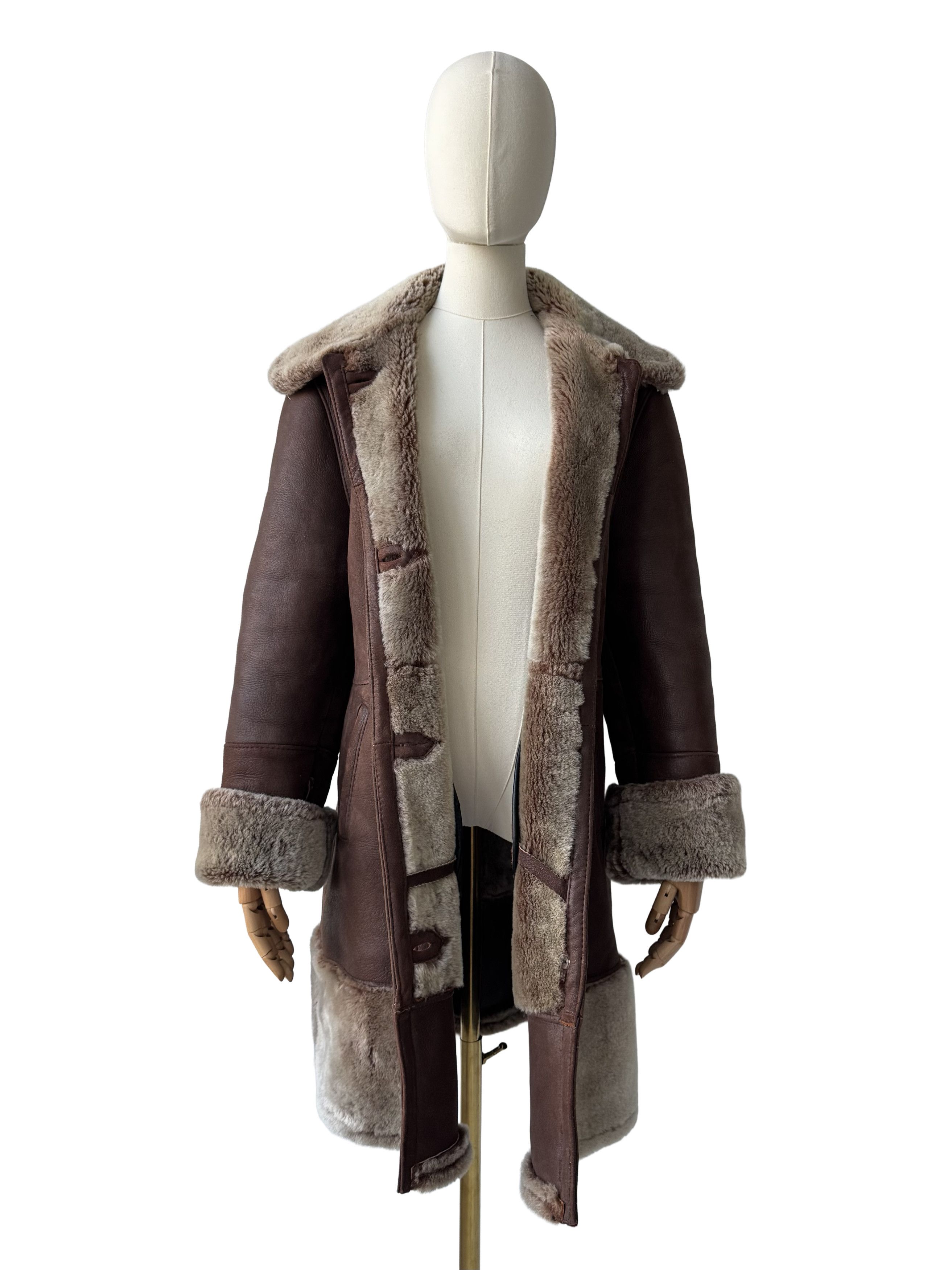 Vintage Vintage Real Sheepskin Coat Size L / US 10 / IT 46 - 3 Thumbnail