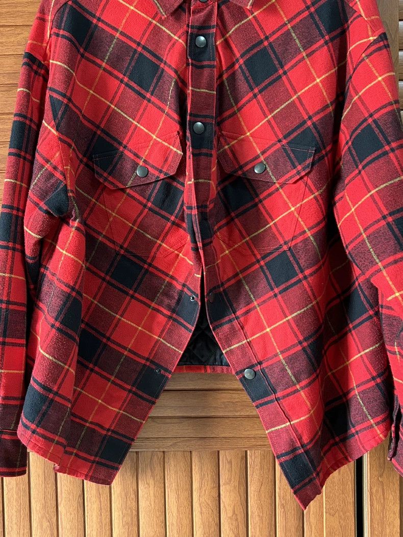 Balenciaga Balenciaga size 36 Black and red plaid cotton-padded jacke Size L / US 10 / IT 46 - 4 Thumbnail