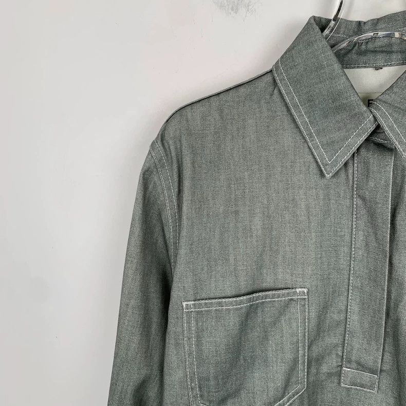 Fendi Fendi Long Sleeve Logo Shirt in Dark Green Size US S / EU 44-46 / 1 - 3 Thumbnail