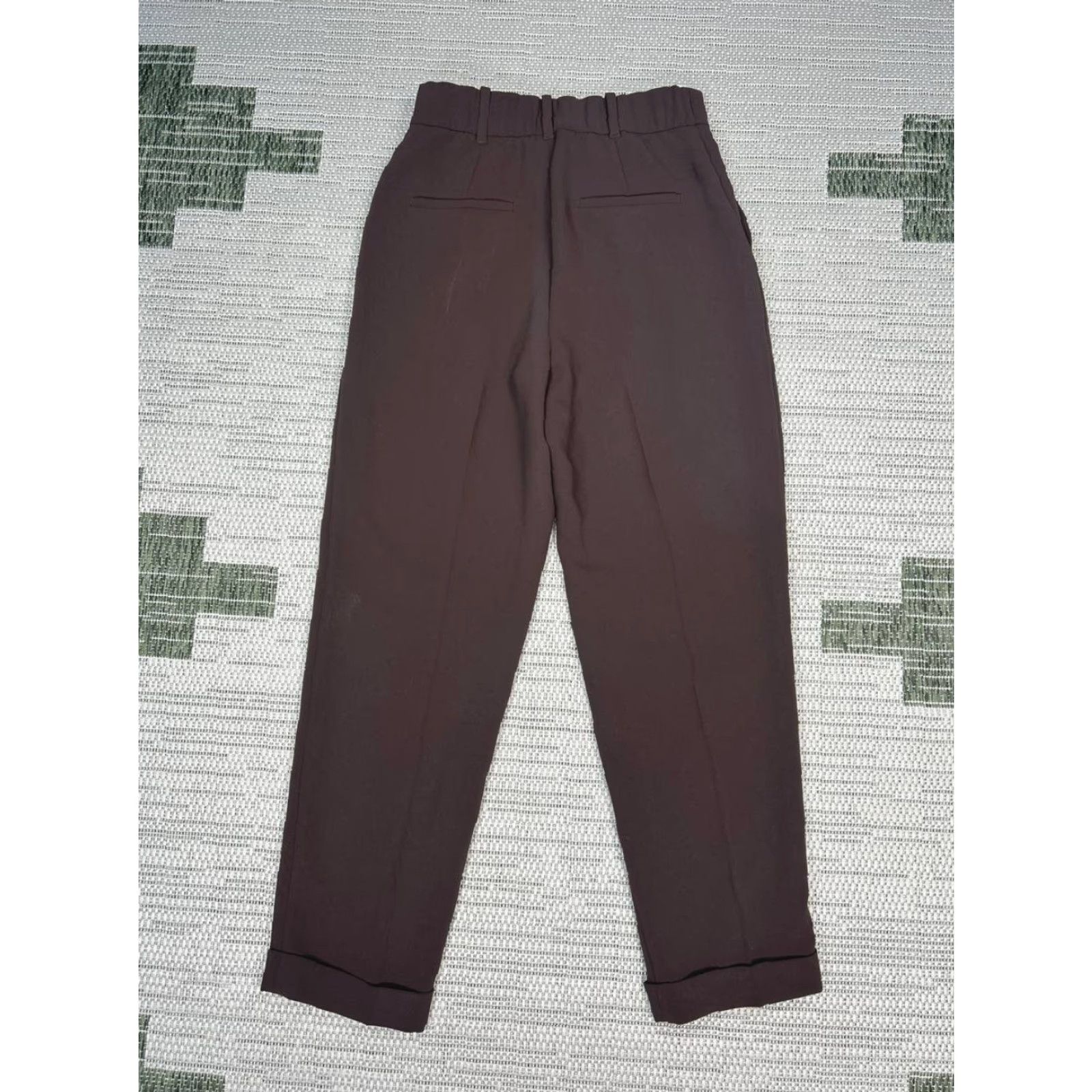 Vintage Wilfred Pants Womens 2 Brown Stretch Mid Rise Tapered Leg Ankle Hem Classic, Modern 27in Inseam Girls? Mens? Wait. End with Womens. Size 26" / US 2 / IT 38 - 2 Thumbnail