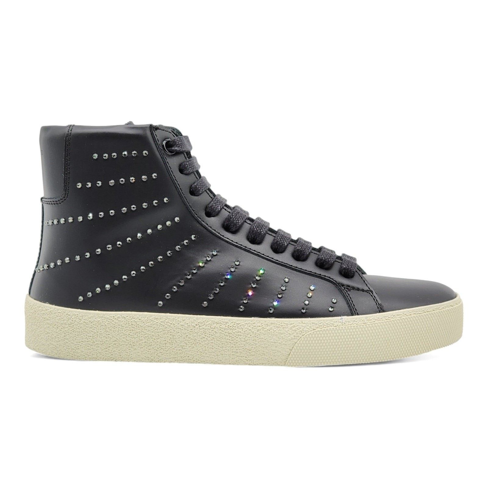 Saint Laurent Paris Court Hi Top Women's Sneakers Black EU 36.5 US 6.5 - NWB Size US 6.5 / IT 36.5 - 3 Thumbnail