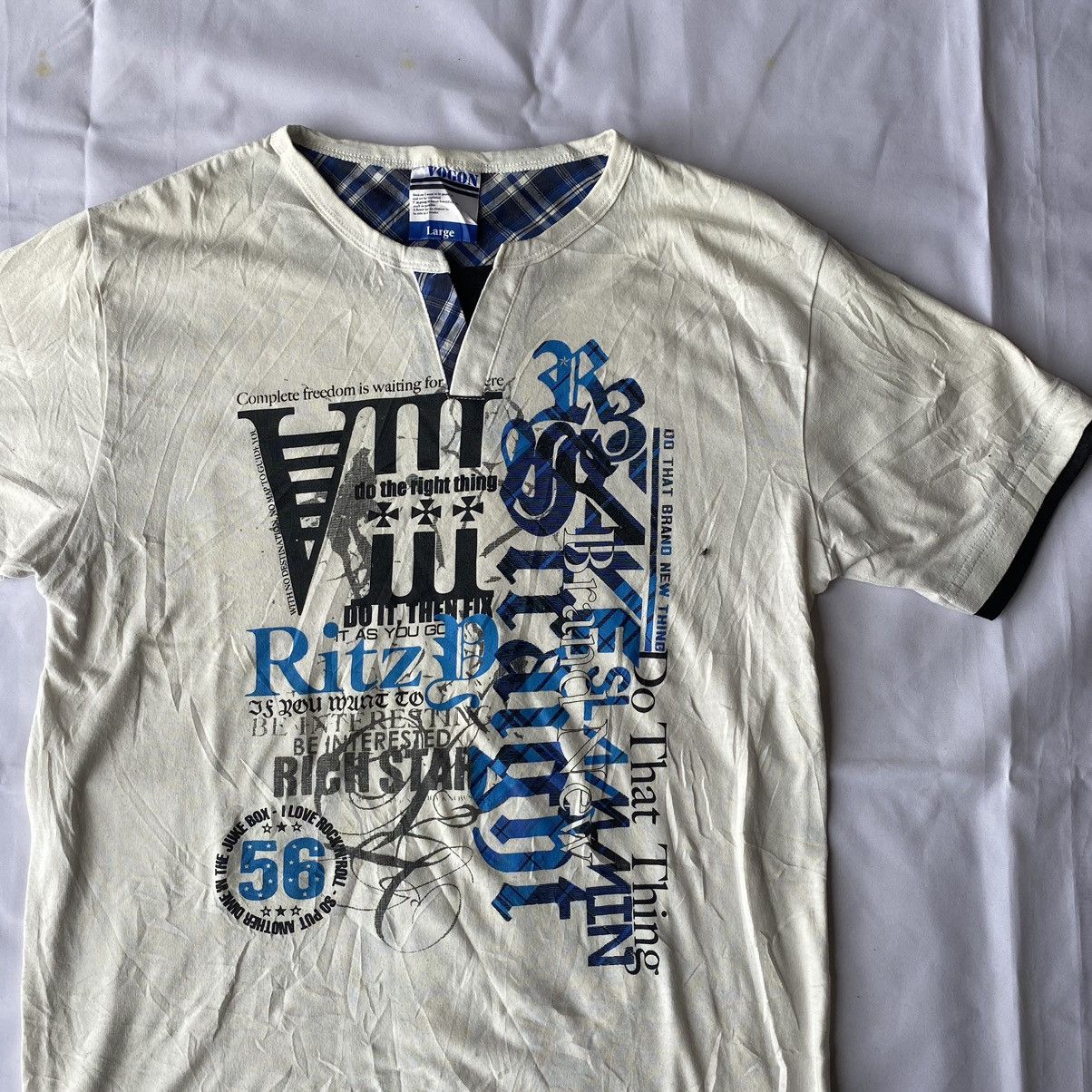 If Six Was Nine × Japanese Brand × Le Grande Bleu (L.G.B.) Japanese Y2K Poem Double Layer Tees Size US L / EU 52-54 / 3 - 6 Thumbnail