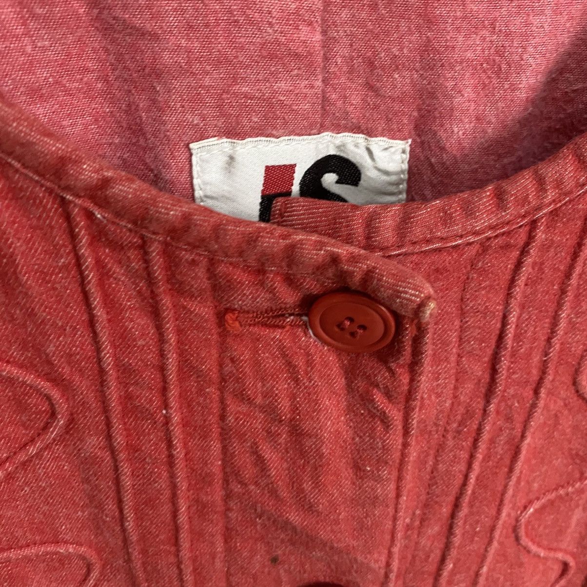Issey Miyake × Japanese Brand × Tsumori Chisato RARE🔥 Vintage 80s IS Issey Miyake colarless denim jacket Size M / US 6-8 / IT 42-44 - 11 Thumbnail