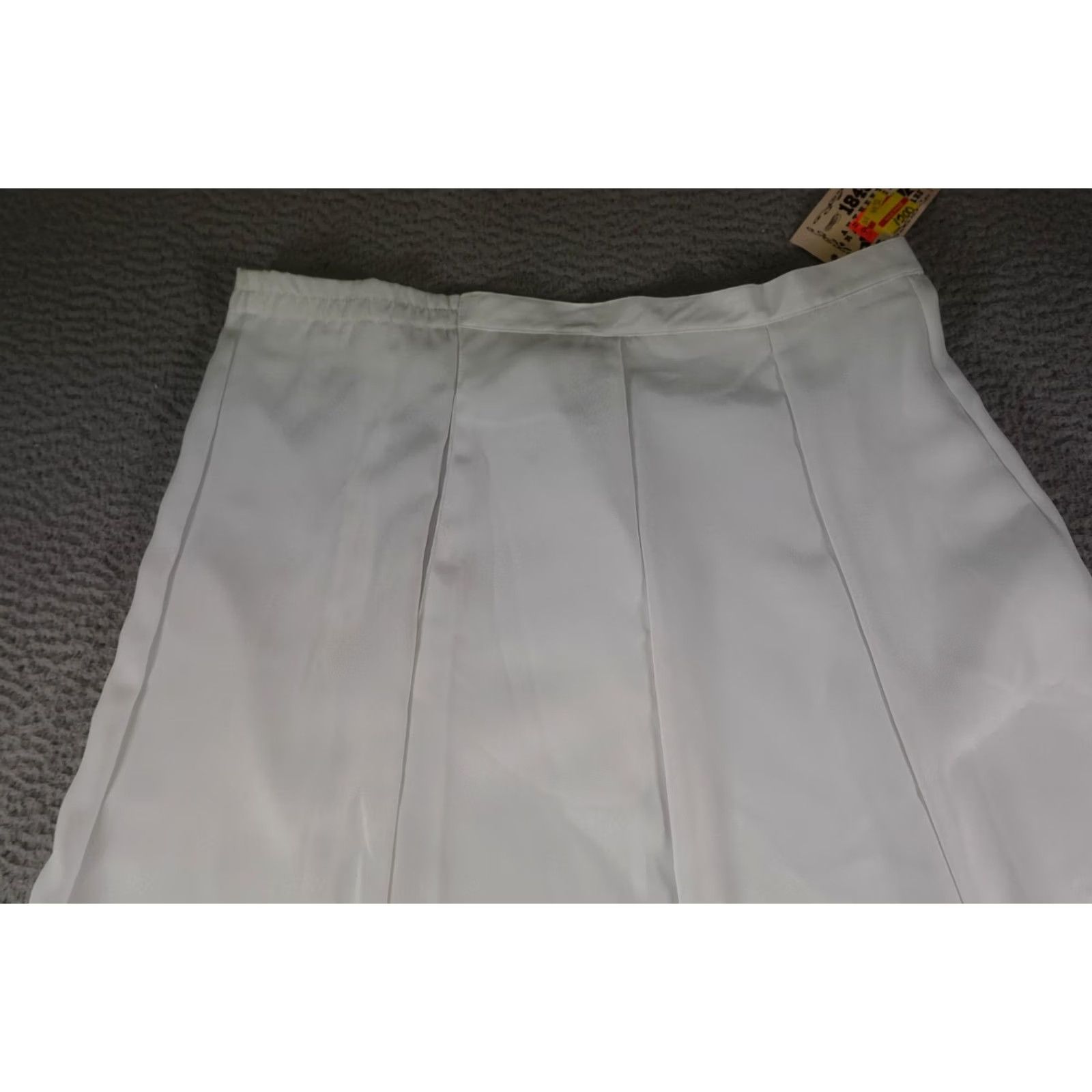 Vintage VINTAGE 1849 Authentic Ranchwear Skirt Womens Large White Western Cowgirl Rodeo Maxi Long Silk-like Lined Elastic Waist Zipper Back Knitted? Size 36" / US 14 / IT 50 - 2 Thumbnail